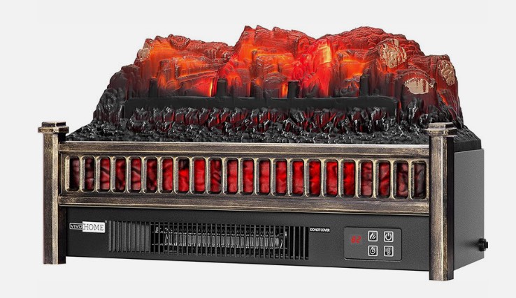 electric fireplace insert log quartz 120 v 23 in 