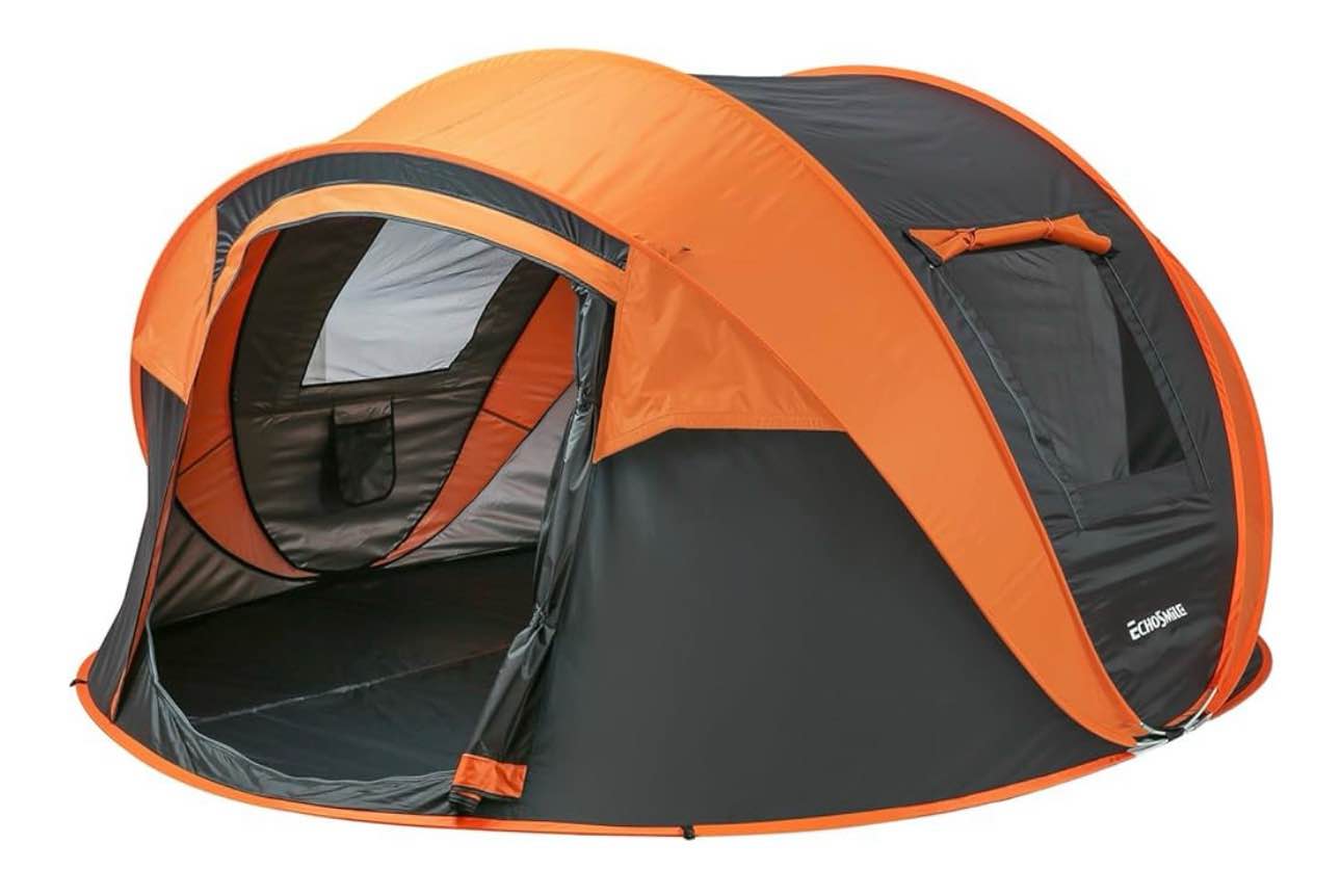 EchoSmile Instant Pop Up Camping Tent, 2/4/6 Person, Easy Setup Tent, Water Resistant Dome, Portable with Carry Bag