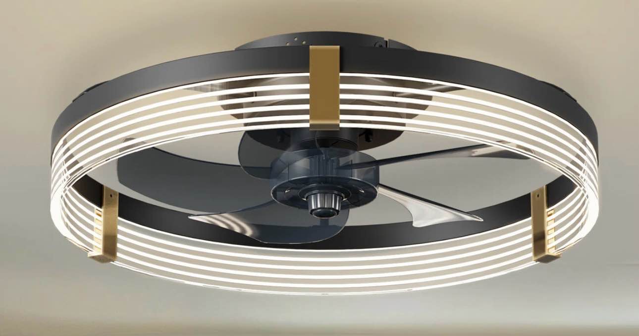 Kordae Indoor Bedroom Flush Mount Ceiling Fan with Light