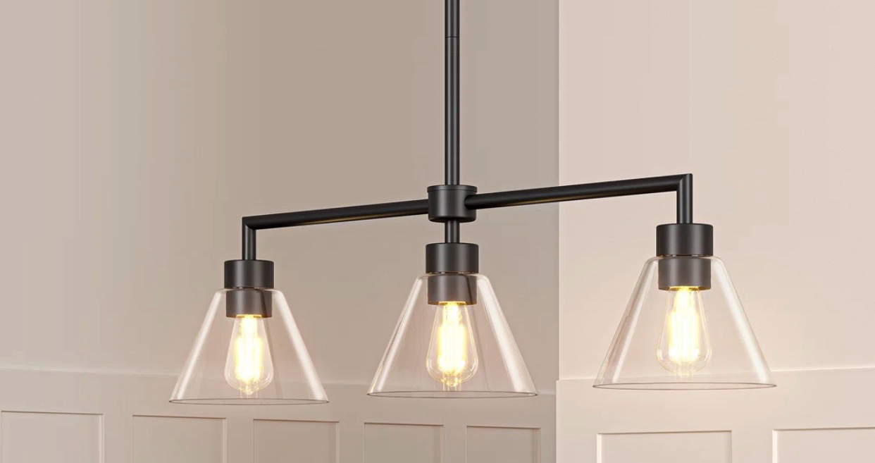 Light Dimmable Kitchen Island Modern Linear Chandelier 