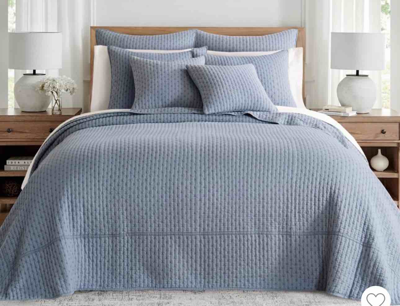 Cross Stitch Chambray King Bedpread Set Levtex Home