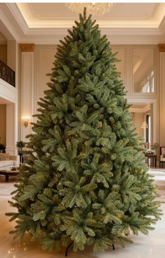 6 Ft Realistic Christmas Tree with 1878 PE + PVC Tips - Lush Foliage for Home Holiday Decoration