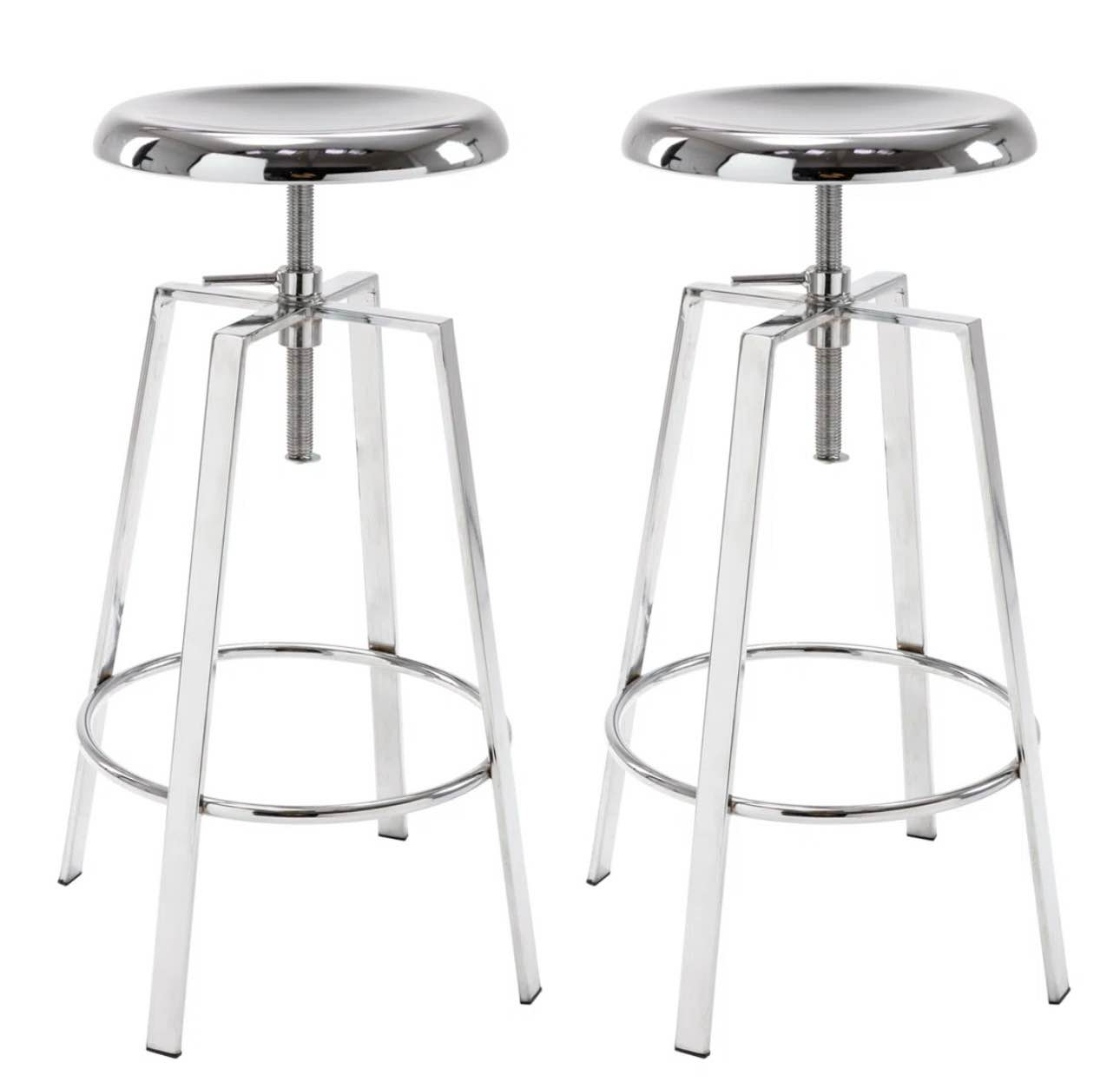 Ohare Swivel Adjustable Height Bar Stool ( Set of 2)