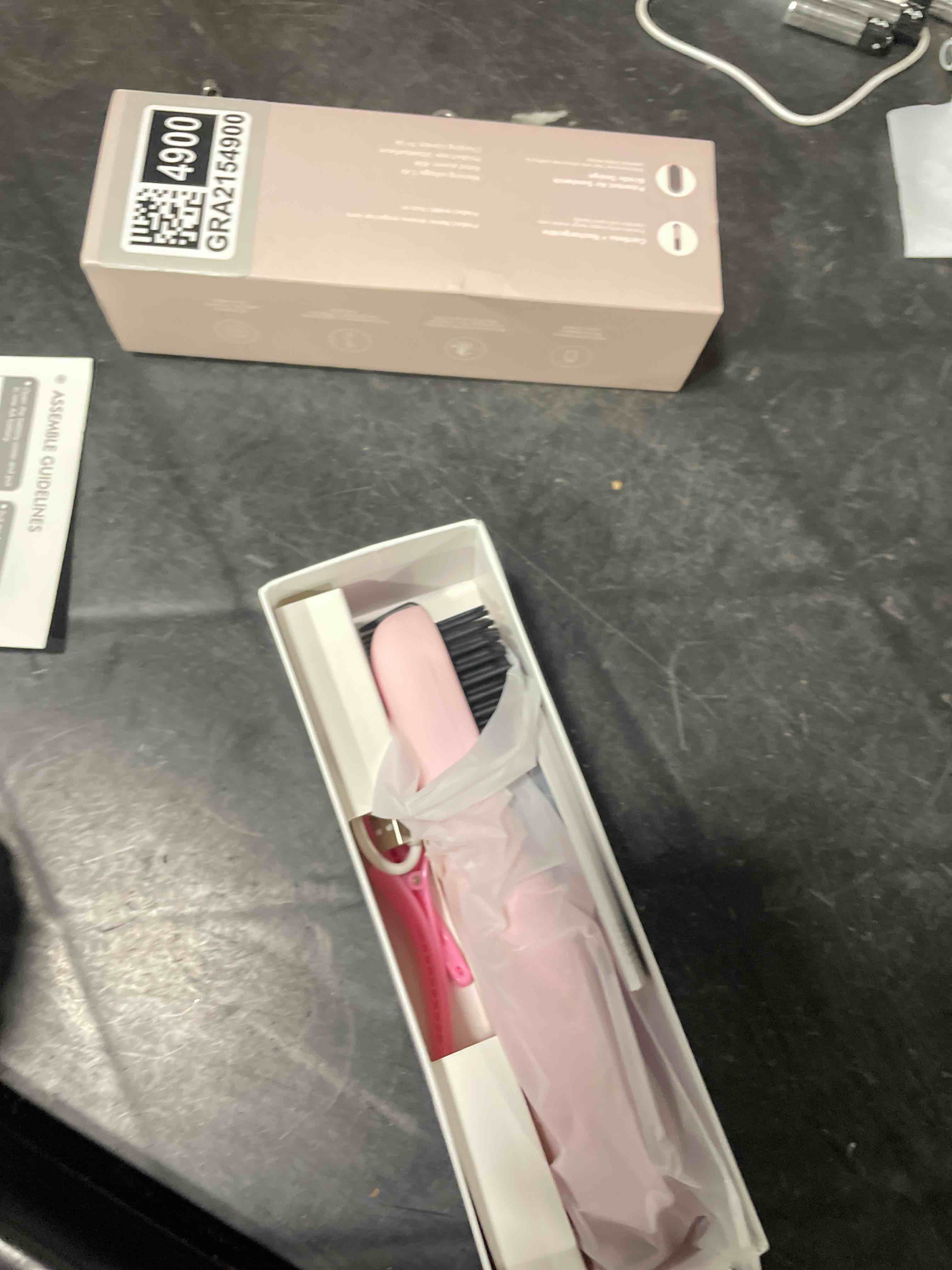 Condition photo showing New/Like New for Cordless Hair Straightener Brush 300 Million Negative Ionic Portable Hair Straightener Comb for Women with 4 Temps Fast Heating MCH Ceramic Coating Smooth Frizz - Free Hair Black