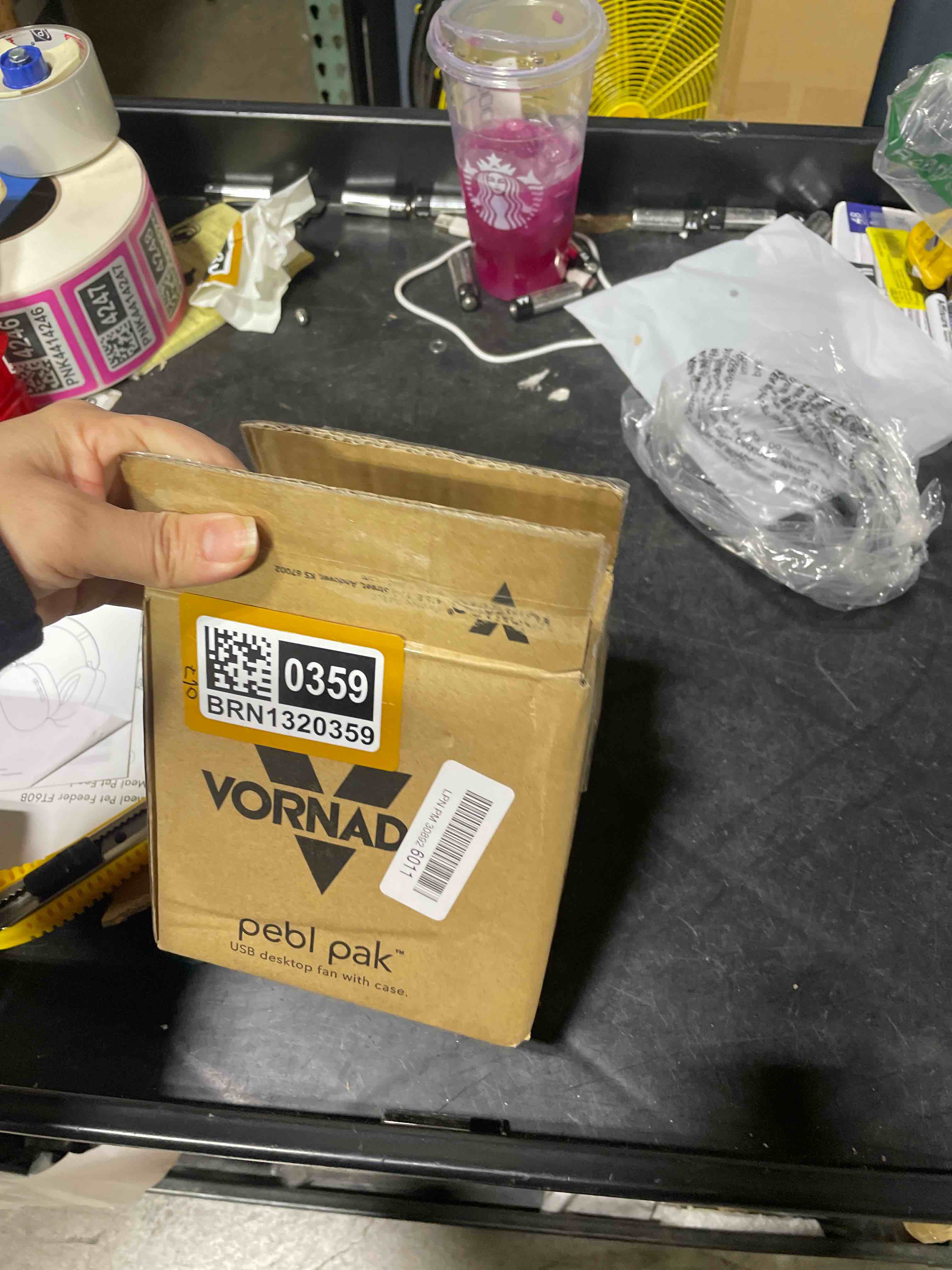 Condition photo showing New/Like New for Vornado FLY MAX High Velocity Fitness Floor Fan, Omnidirectional Remote with Equipment Straps, 4 Speed Settings, Adjustable Tilt, Whole Room Circulation, Powerful Fan for Training Sessions, Black