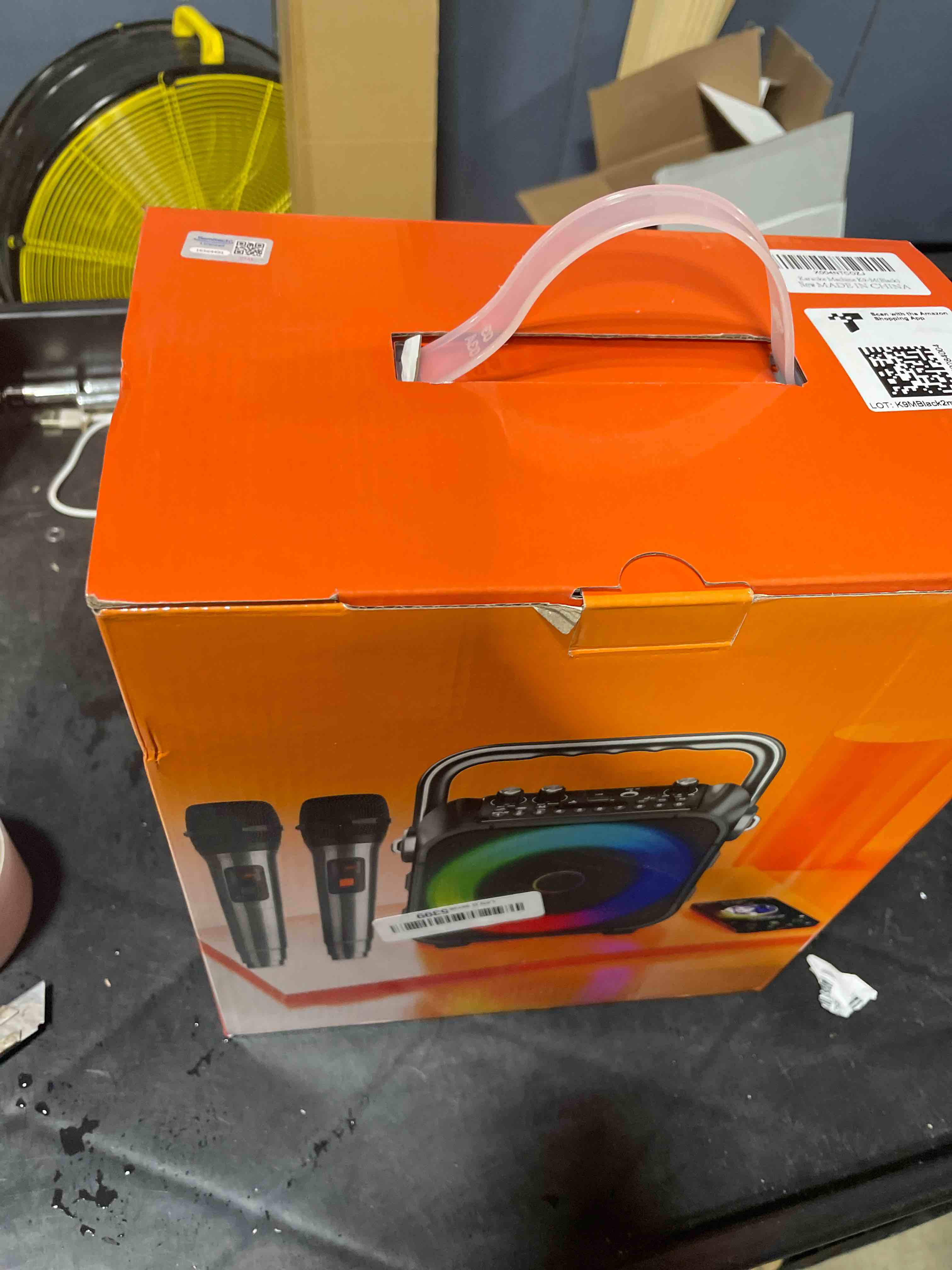 Condition photo showing New/Like New for Karaoke Machine with 2 Wireless Microphones,Portable Karaoke Machine for Adults & Kids,Karaoke Microphone with PA System,Karaoke Speaker Supports for TWS,USB,FM,REC,AUX in,TF Card