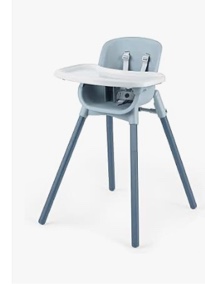 Chicco Zest 4-in-1 Folding High Chair, Feeding Chair, Toddler Chair and Youth Stool, Multi-Use Easy Clean High Chair | Capri/Blue