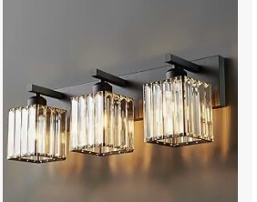 fdpby modern bathroom vanity light 3-lights modern black crystal bathroom wall light bathroom vanity light fixtures