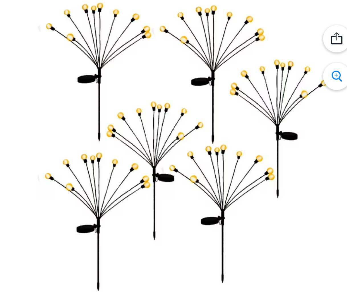 Deck Impressions Multi-Color Solar Firefly Lights, 6-Pack