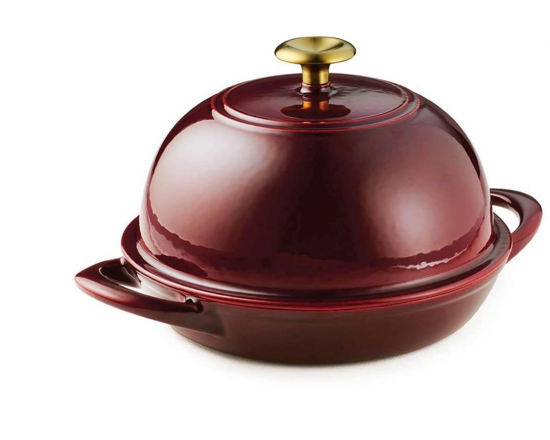 Tramontina 9.5" Enamel Cast Iron Bread Oven, Cranberry