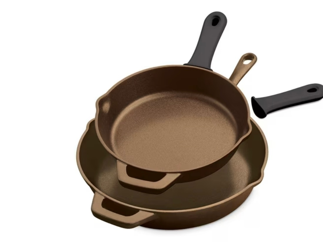 Tramontina 10" & 12" Pre-Seasoned Cast Iron Skillet Set