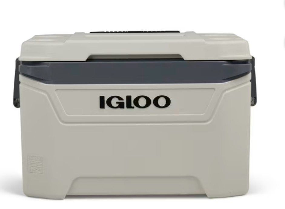 Igloo Bone White and Gray 60-Quart Sunset Roller Cooler ( Missing a Wheel)