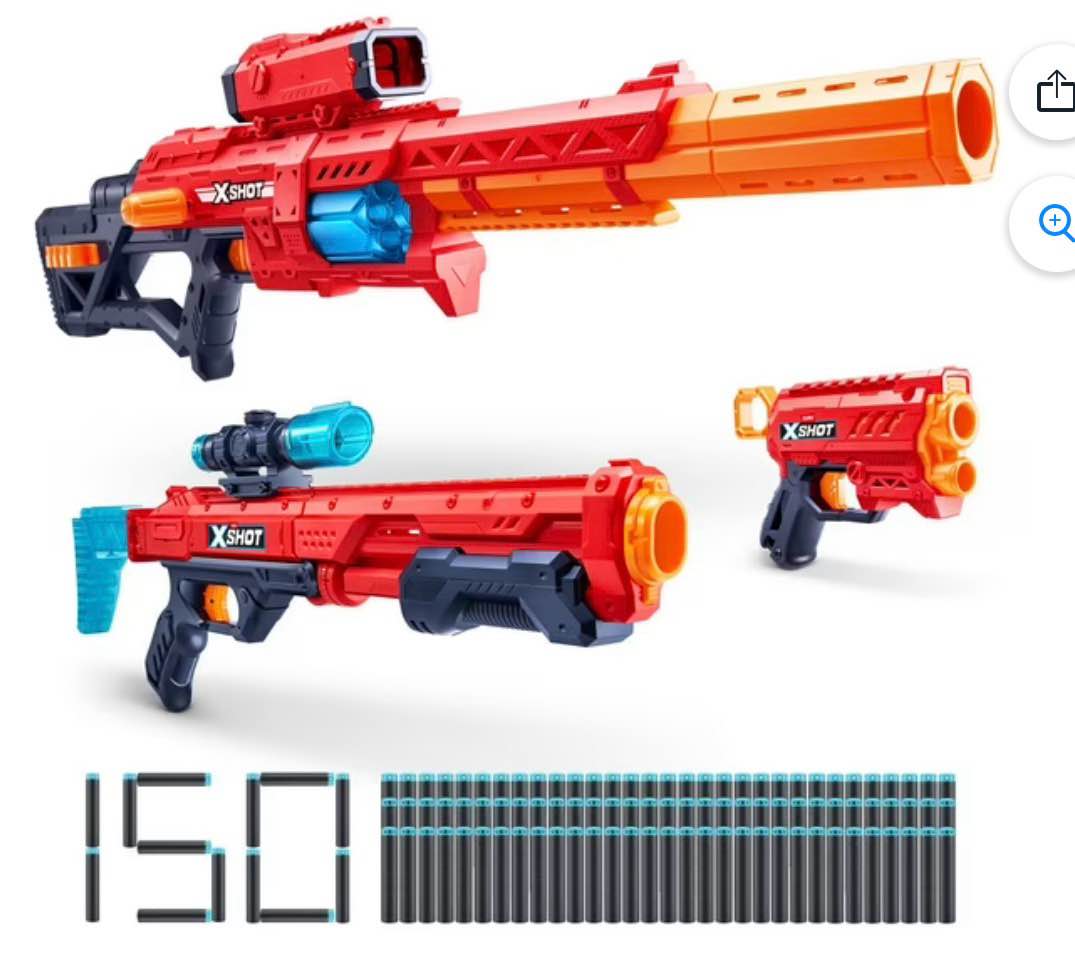 ZURU XSHOT Excel Ranger X8 & Hawk Eye & Micro Blaster Combo Pack