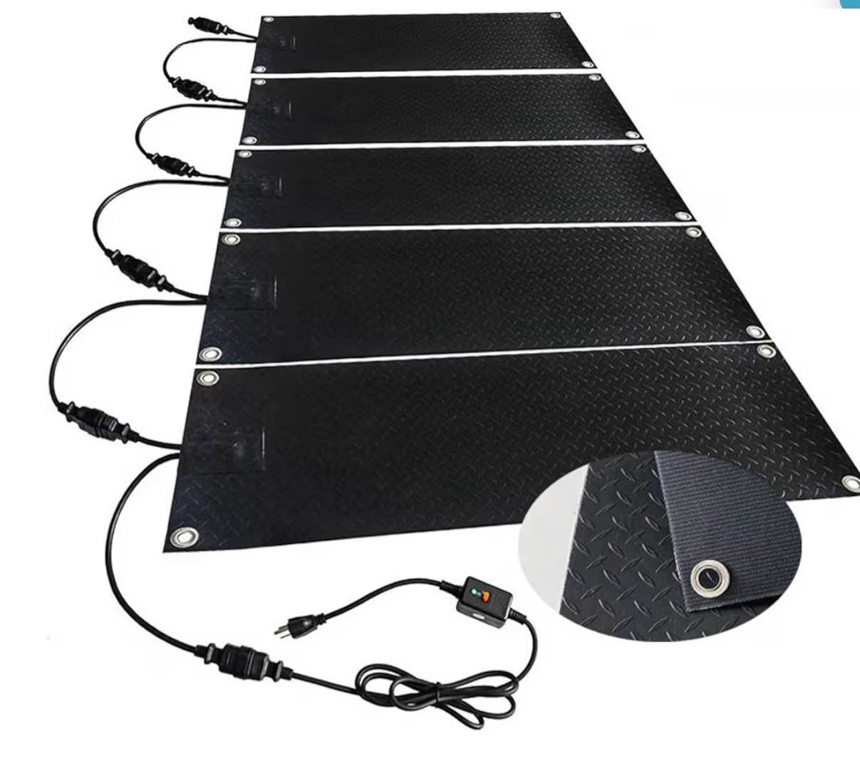 Heated Snow Melting Mats for Entrances,10x30inch Outdoor Slip Proof Ice Heated Rubber Mat for Driveway Walkway Decks and Sidewalks Snow and Ice Melt Products for Winter Snow Removal