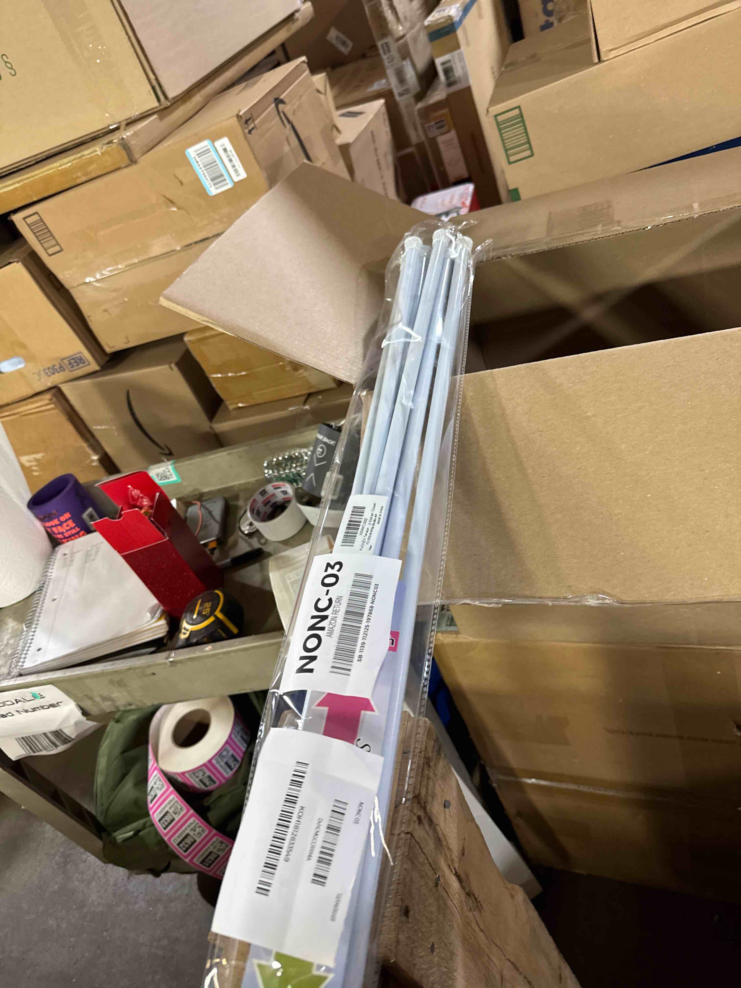 Condition photo showing New/Like New for Tension Curtain Rod Spring Tension White 28-46Inch adjustable Curtain Rod 6PCS small Tension Rod of Small Window Cupboard Kitchen Closet 28-46inch-6PCS White