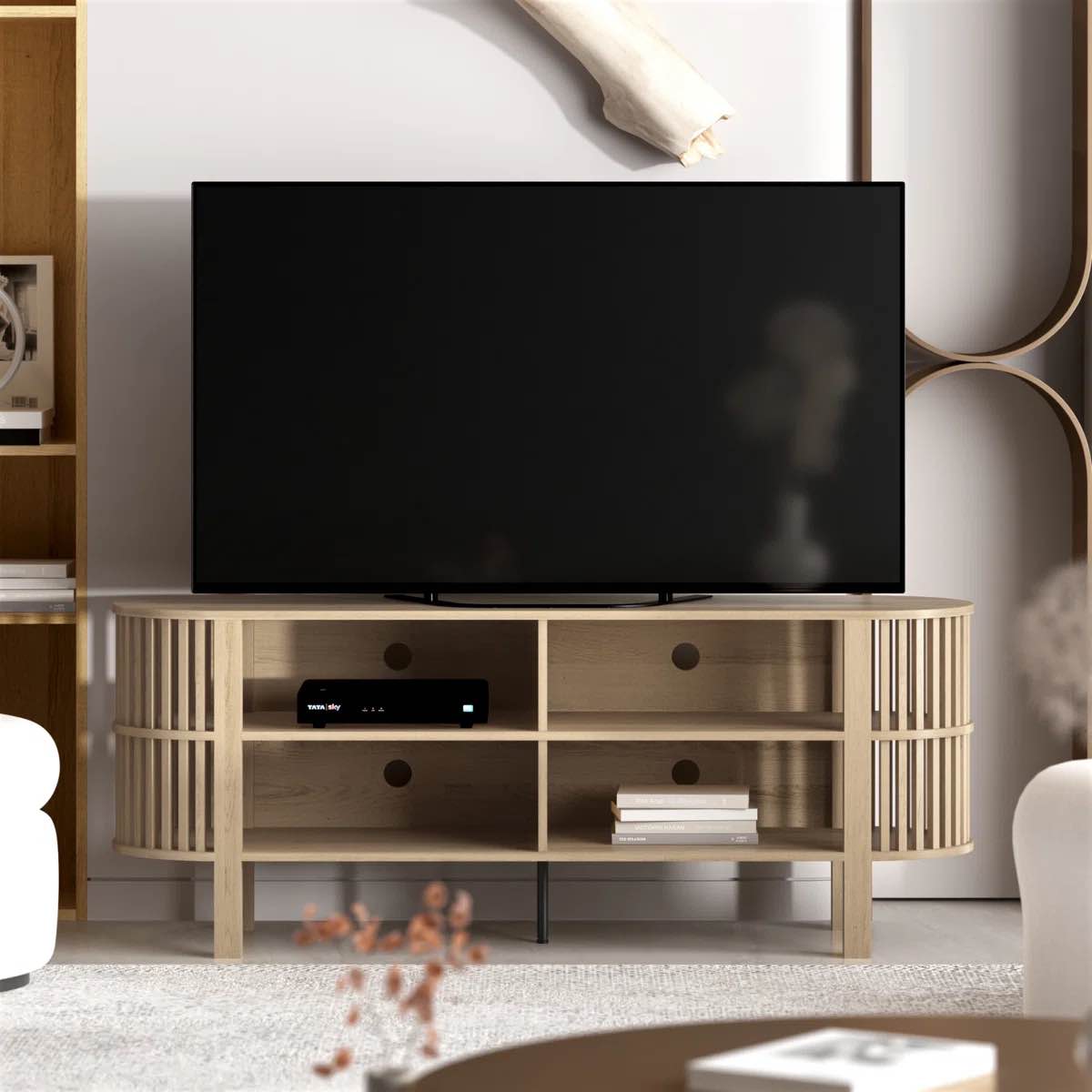 Branquinha 59" TV stand with Open Storage By Latitude Run®