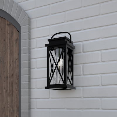 Quoizel Saint Elias 1 -Light 17.88-in H Matte Black Hardwired Outdoor Wall Light
