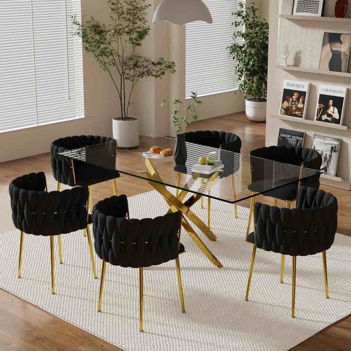 Antli Rectangular Restaurant Dining Chairs Set of 2