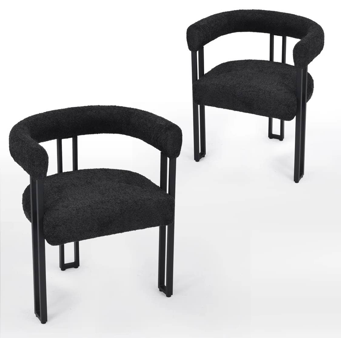 Mahjabi Upholstered Dining Arm Chairs (Set of 2)