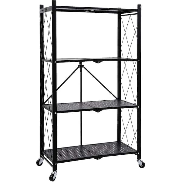 4-Tier Metal Collapsible Garage Storage Shelving Unit, BABY BLUE COLOR