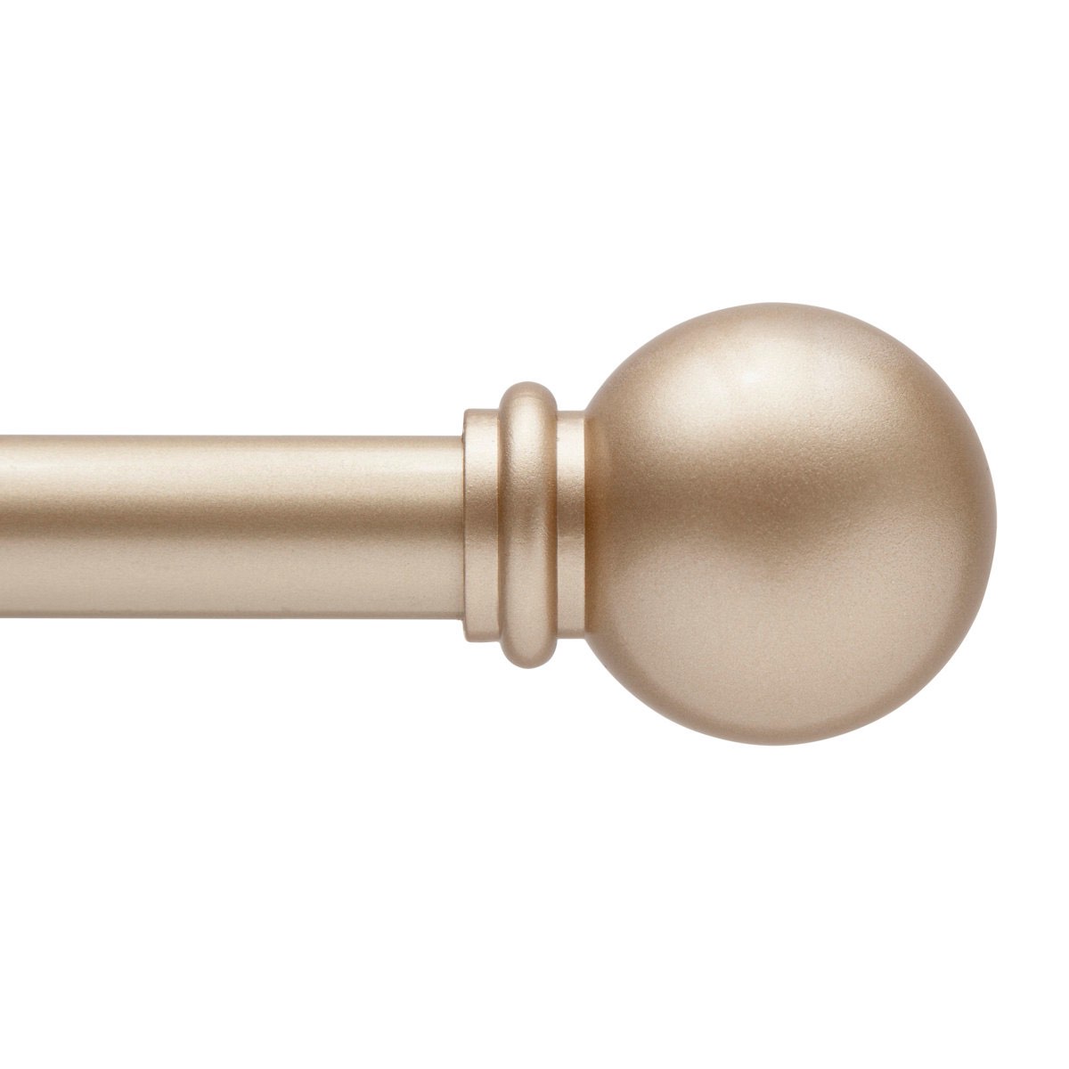 wayfair basics ball end single curtain rod, 28-48" or 48-86" adjustable length, 5/8" dia. steel