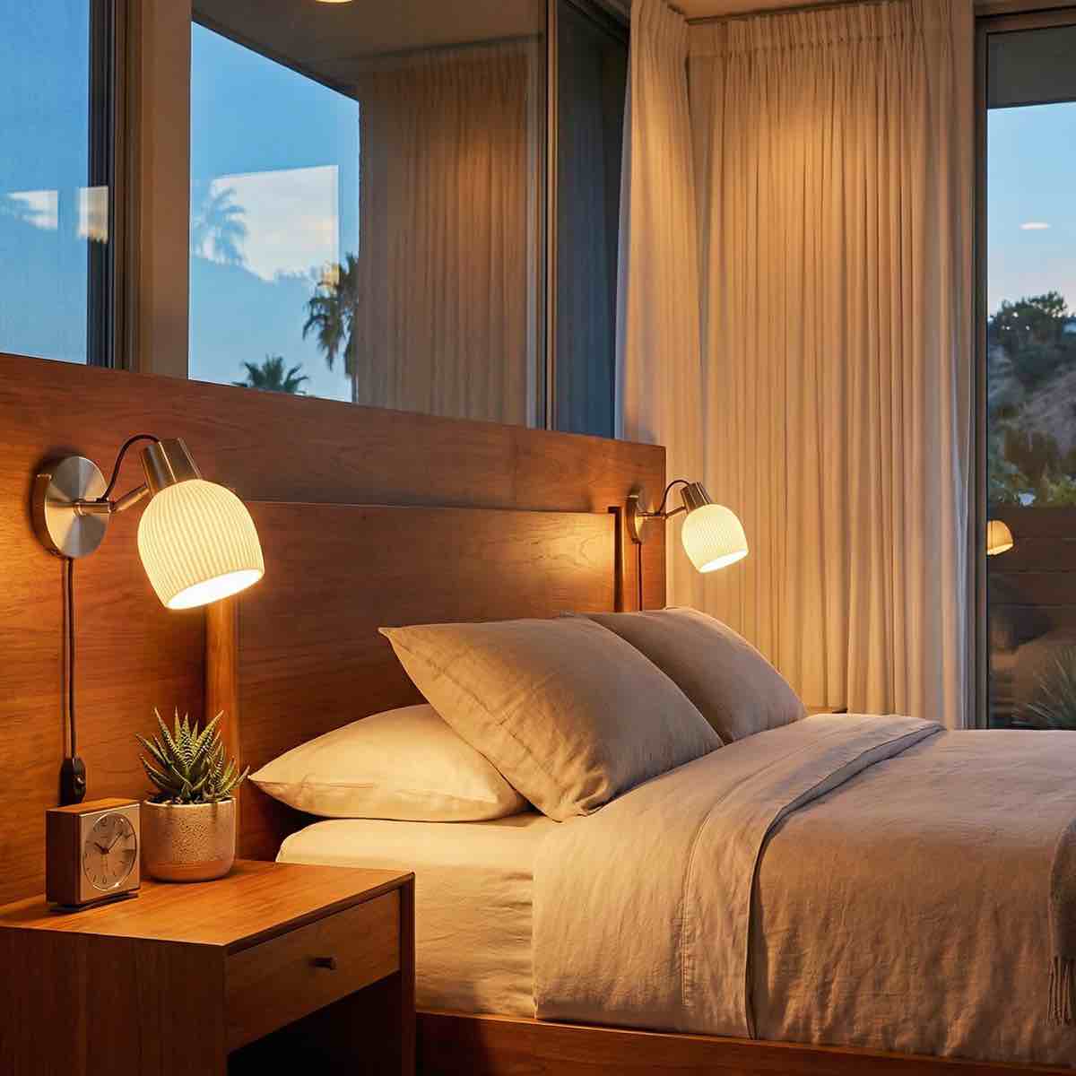 petaluma bone porcelain plug-in wall sconce with dimmer – handcrafted translucent porcelain shade, warm ambient glow, easy installation, led compatible, smart-switch ready mid-century modern wall lighting