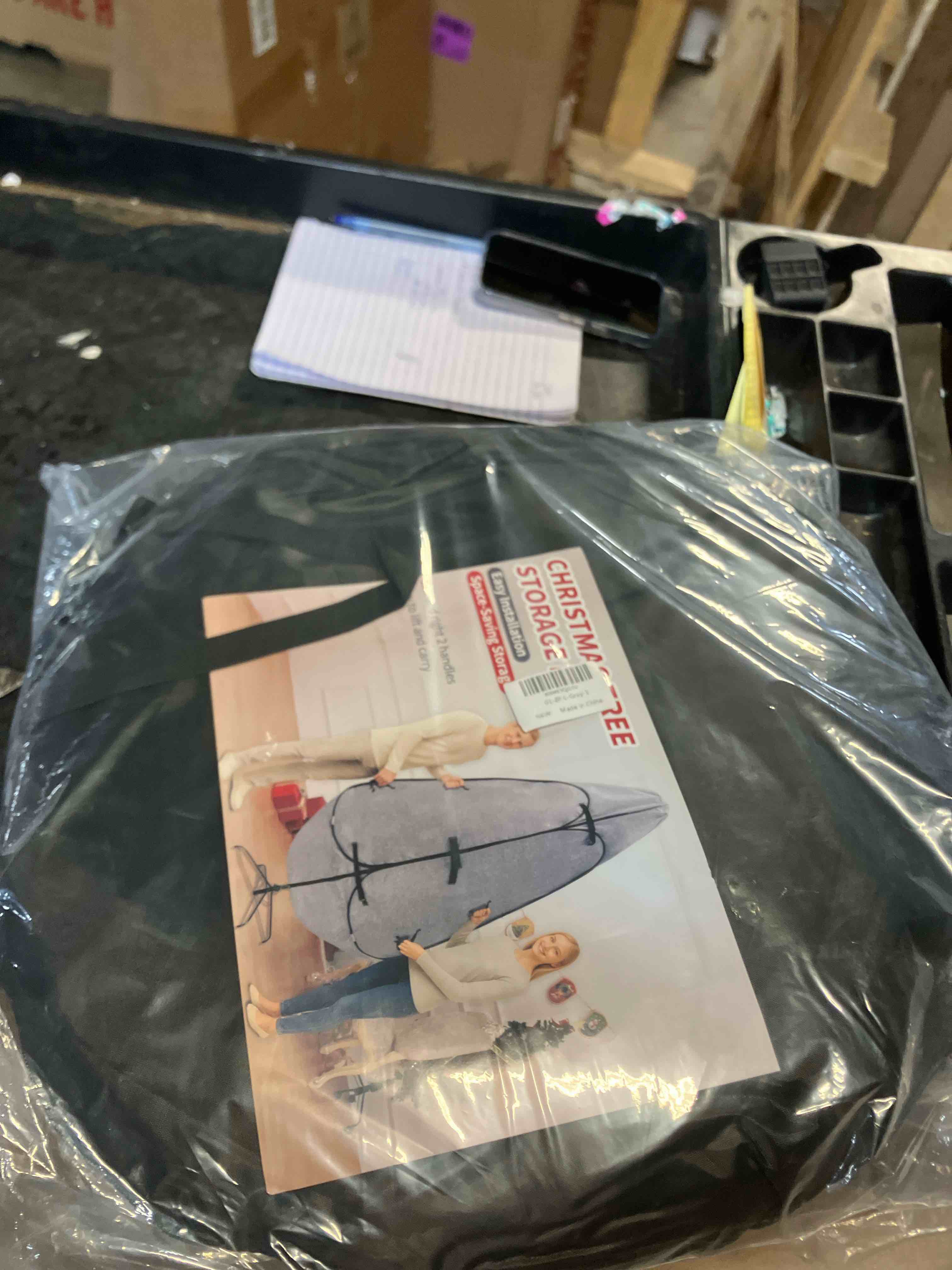 Condition photo showing New/Like New for Christmas Tree Bag 9 Ft Large Christmas Tree Storage Bag 9 Foot Tree, Christmas Tree Cover For Upright Storage with Reinforced Handles Grey 9FT