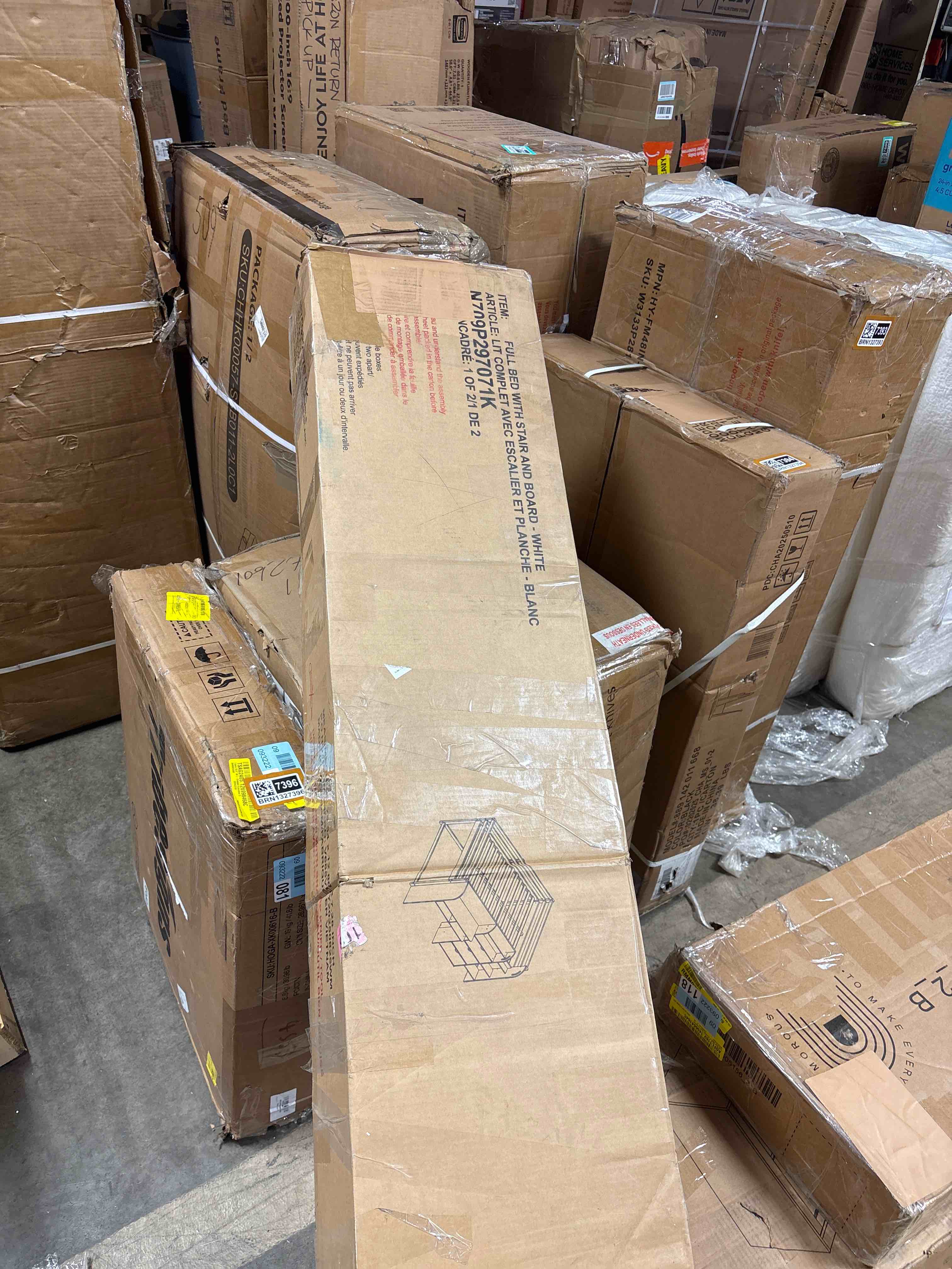 Condition photo showing Good Condition for Full Low Loft Bed With Desk, Storage & Doodle Whiteboard