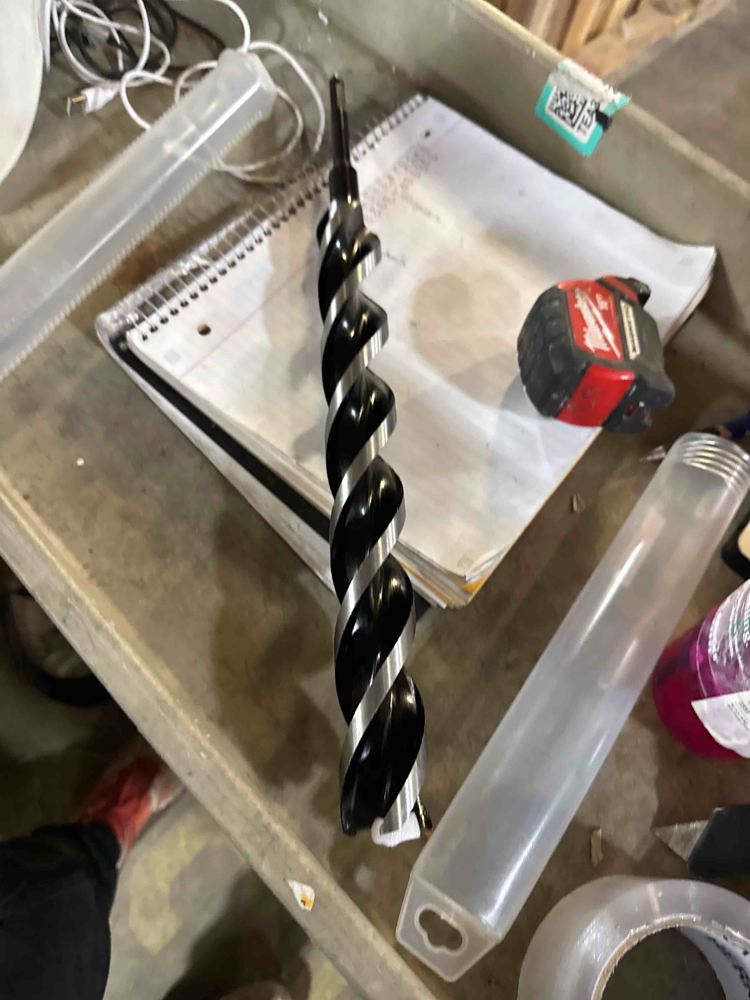 Condition photo showing Good Condition for 1"x 18" Auger Drill Bit for Wood,Hex Shank Tri Flute Wood Drill Bit for Soft and Hard Wood,Plastic,Drywall and Composite Materials