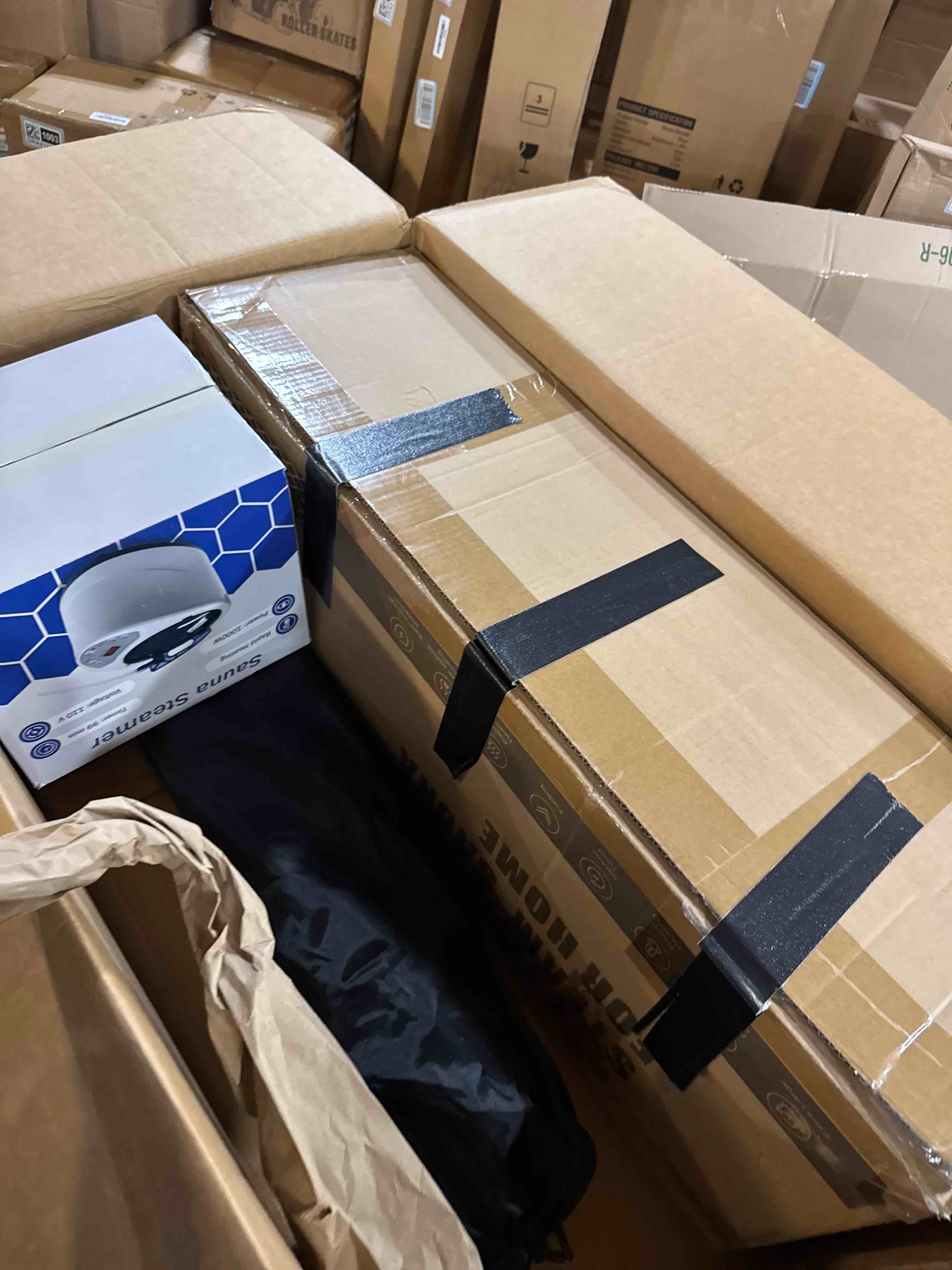 Condition photo showing Good Condition for Upgraded Infrared Sauna Box for Relaxation,Detoxification,Portable Steam Sauna for Home with XL Steamer,Folding Chair,Multiple Layered Full Body Sauna Tent for Spa,Indoor,Outdoor,Gym-Black Black-Upgraded-RL