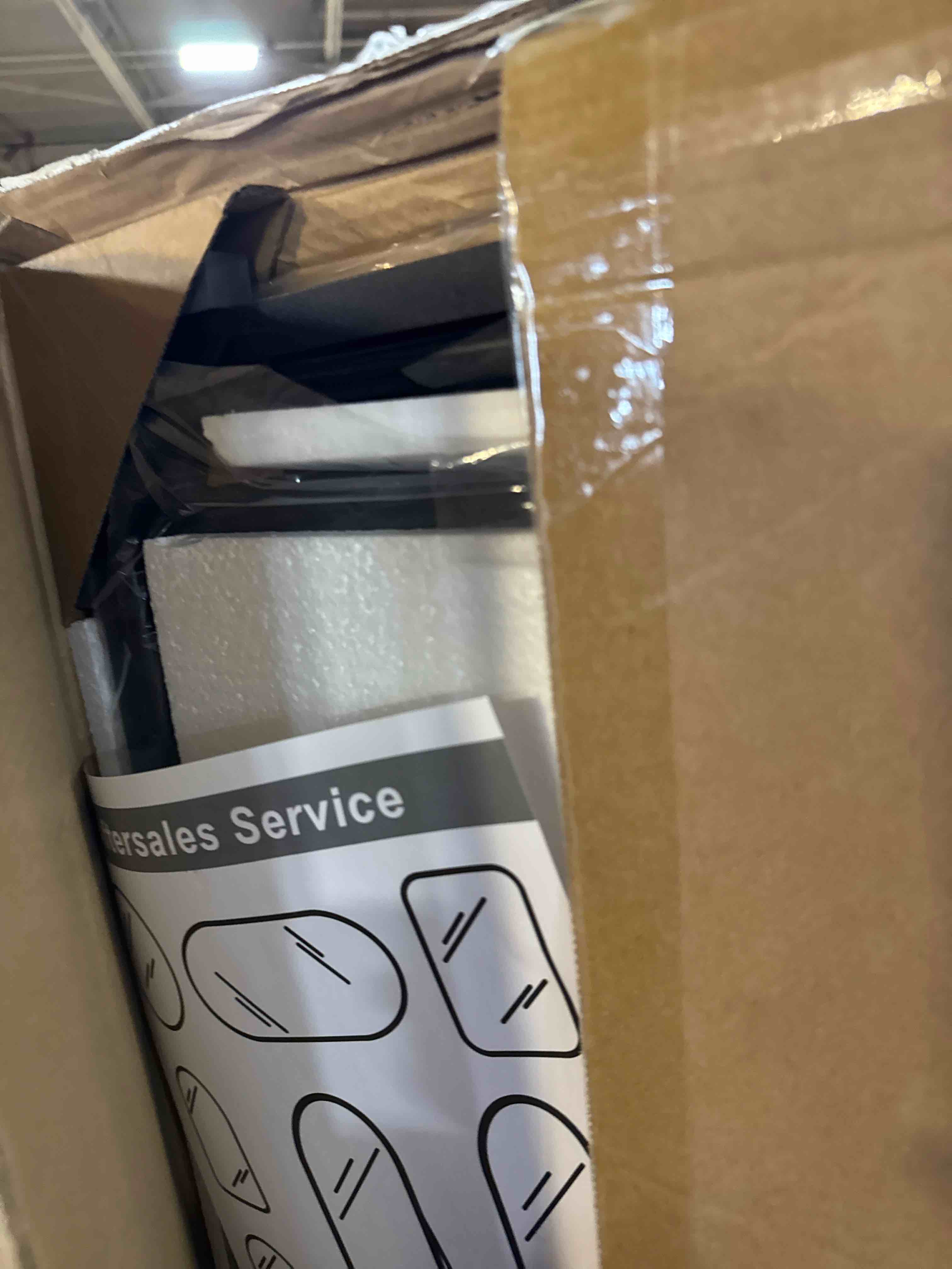 Condition photo showing New/Like New for Delma Arched Mirror Full Length,Standing Mirror Full Body,Large Floor with Stand for Wall Entryway Door Bedroom Bathroom Living Room Black Frame 56"L x 15"W