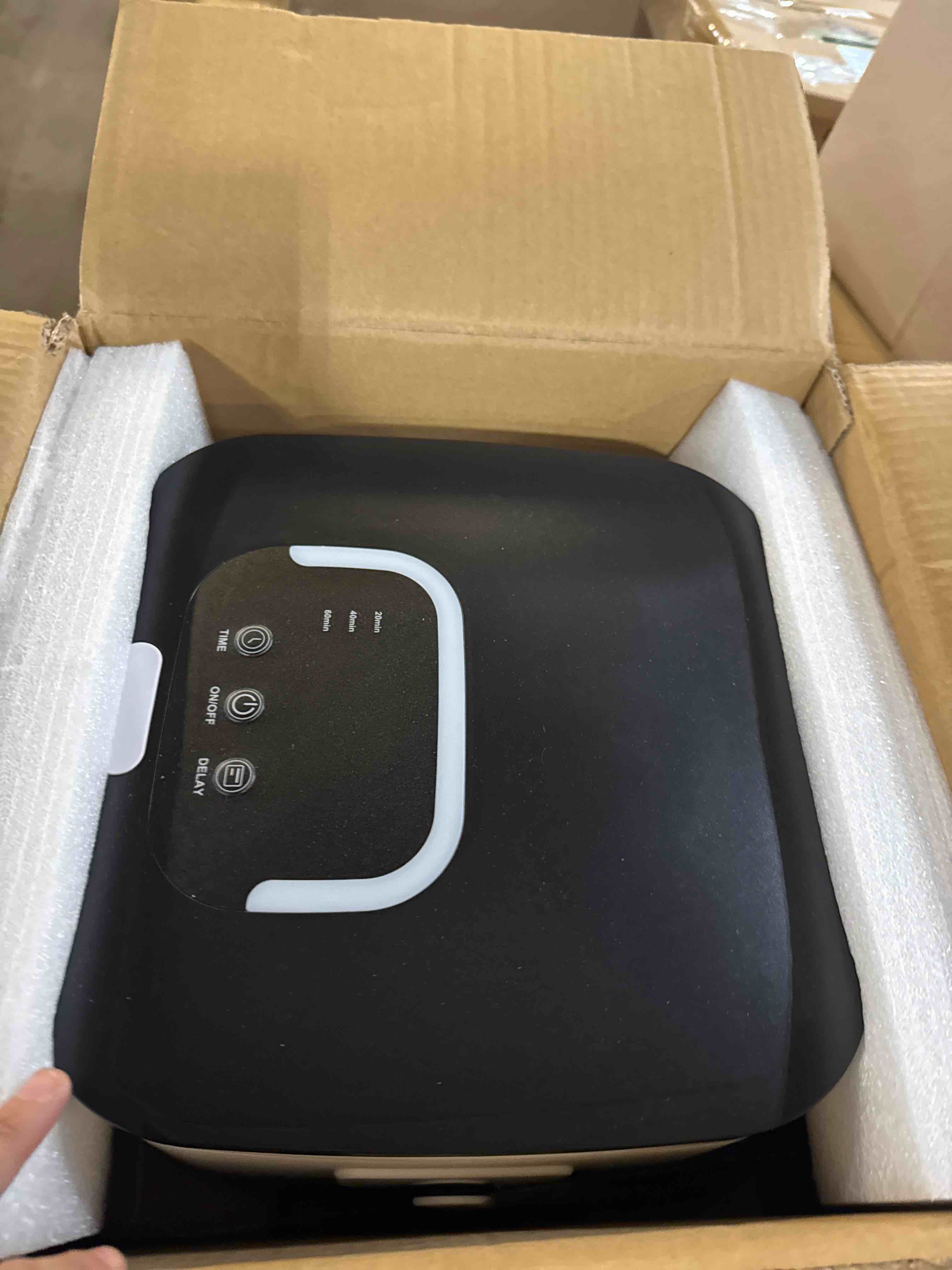 Condition photo showing New/Like New for 16L Small Towel Warmer Bucket for Bathroom, Luxury Towel Warmers for SPA, Hot Towel Heater, Great Gift Idea, 24H Delay Function, 1 Min Fast Heating, Fits A Large Towel, Bathrobes, Blankets-Black 12.6*12.6*11.5 inch Black