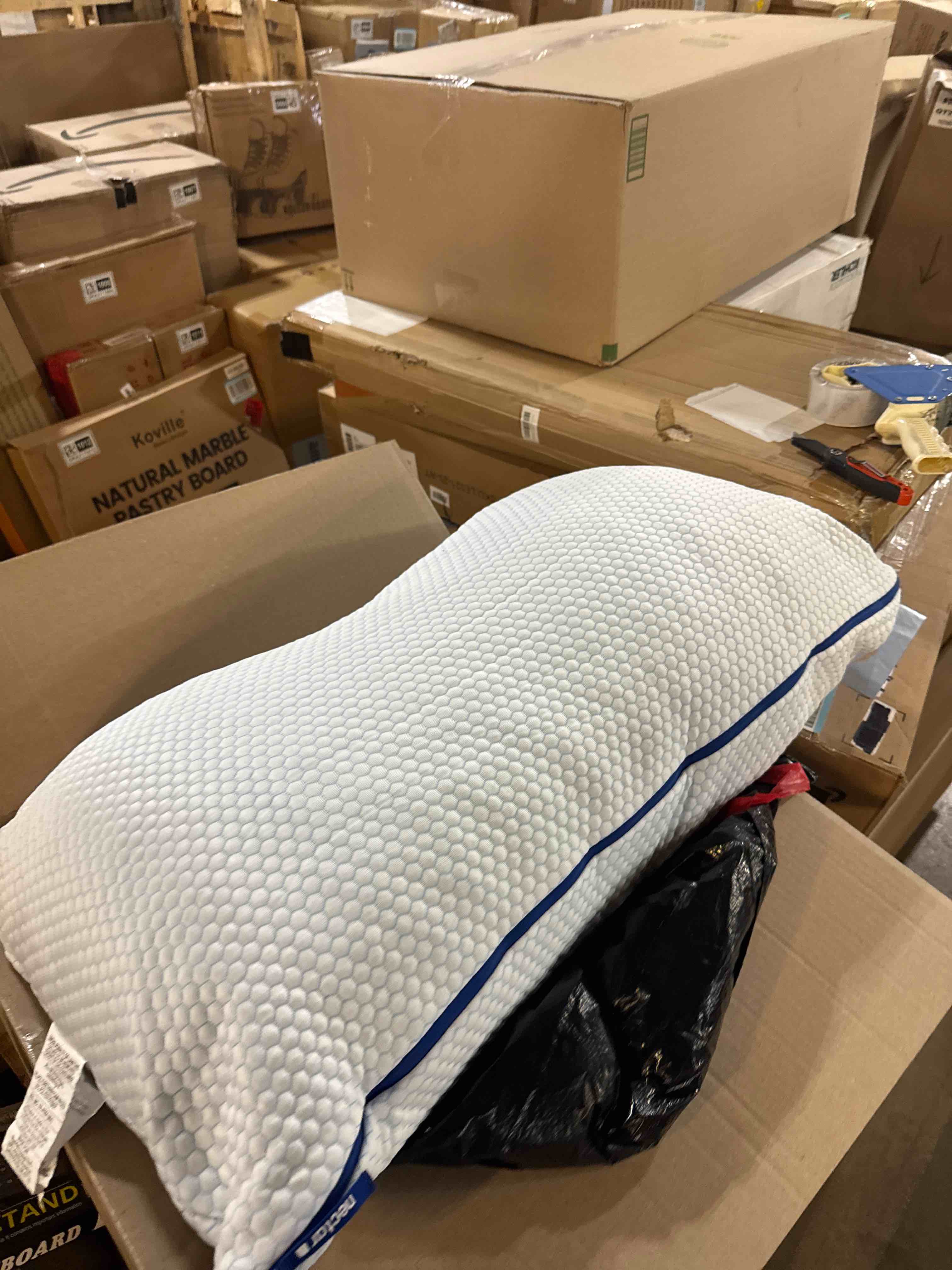 Condition photo showing Good Condition for Nectar Tri-Comfort Cooling King Pillow - Adjustable Support & Firmness - Cooling Cover - Pressure Relief - Helps Reduce Neck Pain - Premium Memory Foam & Microfiber Down Alternative