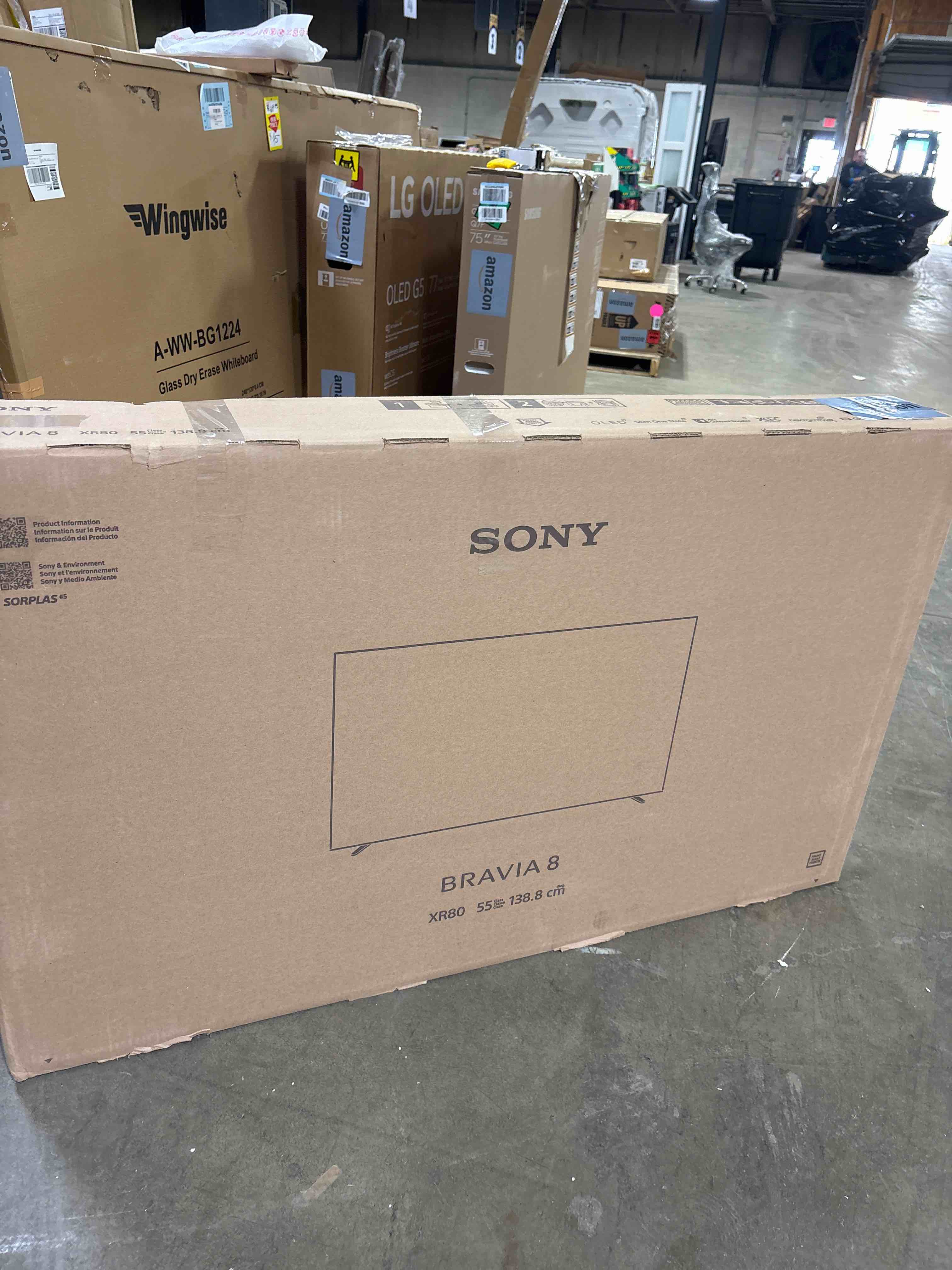 Condition photo showing As Is for Sony 55 Inch OLED 4K Ultra HD TV BRAVIA 8 Smart Google TV with Dolby Vision HDR and Exclusive Features for PlayStation 5 (K-55XR80) 55 TV Only