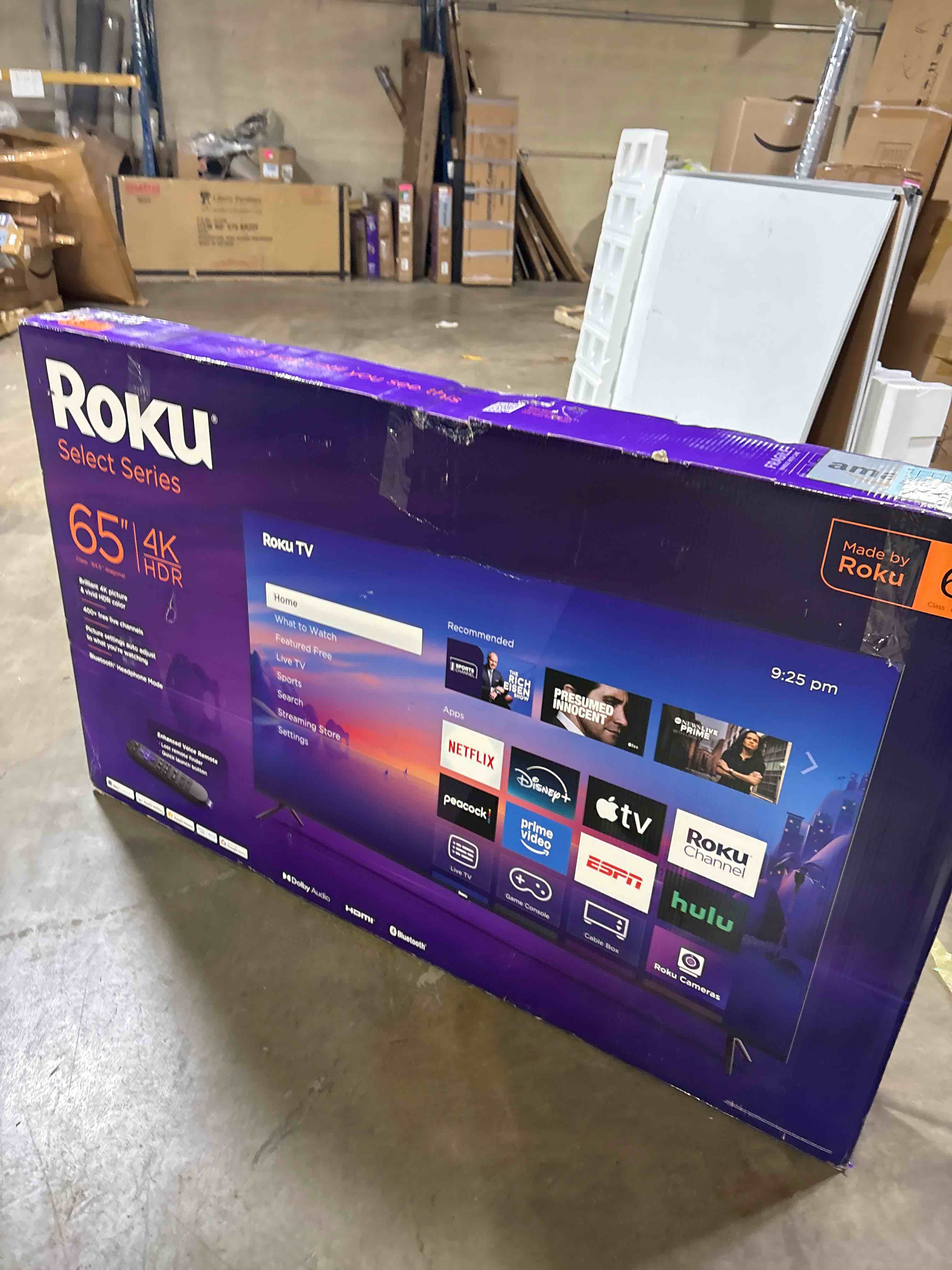 Condition photo showing As Is for Roku Smart TV 2025 – 65-Inch Select Series 4K HDR TV – Roku TV with Enhanced Voice Remote
