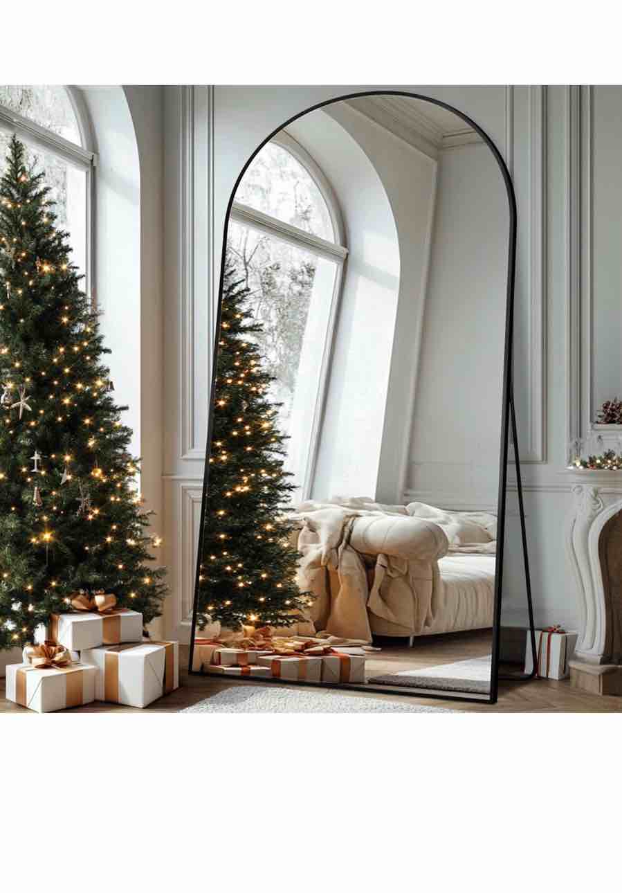 LAY Look at You Oversized Mirror 78x39 - Black Frame, Aluminium Explosion-Proof Glass, Full-Length