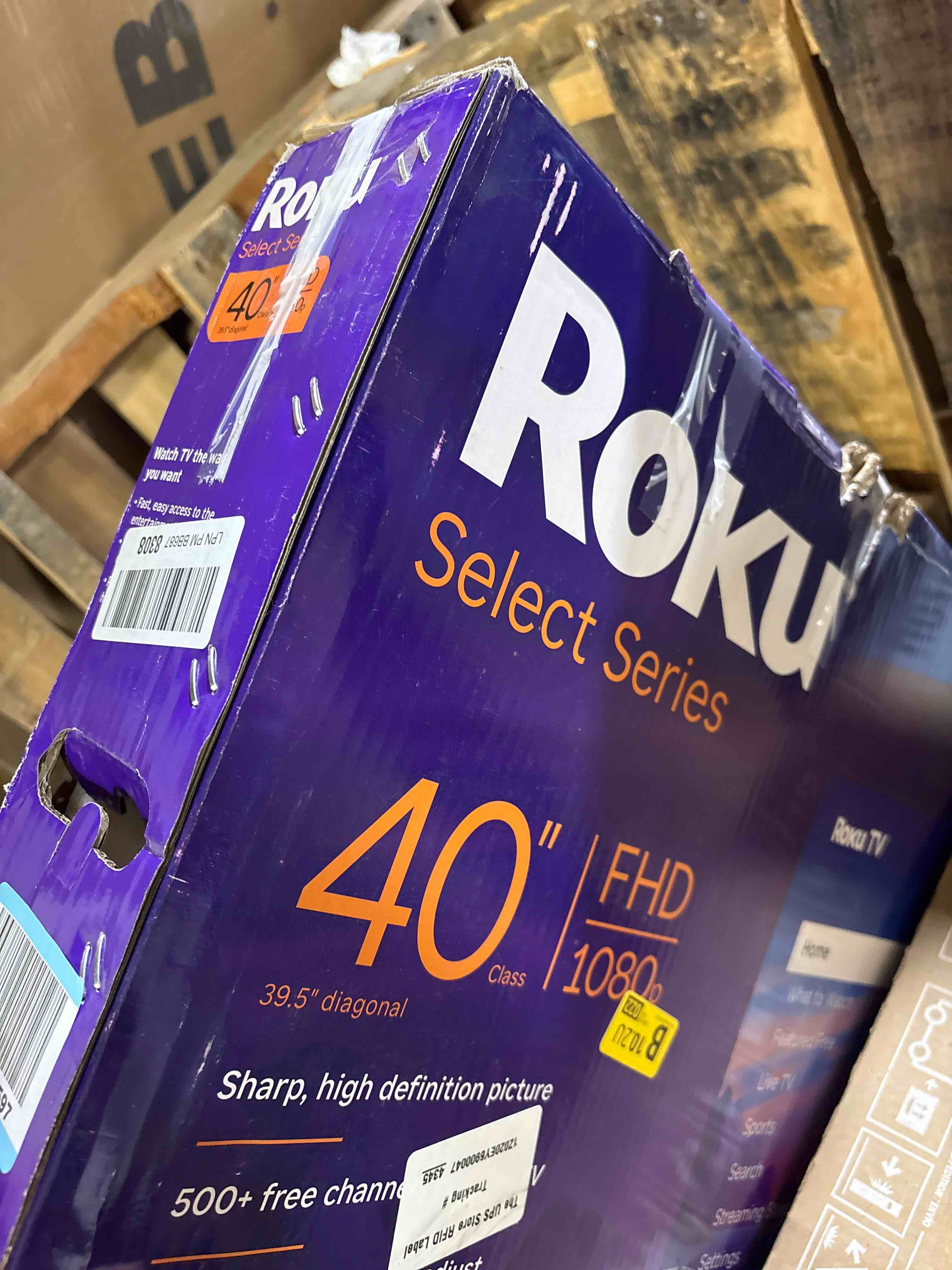 Condition photo showing As Is for Roku 40" Select Series 1080p Full HD Smart Roku TV with Roku TV Remote: Wi-Fi, LED