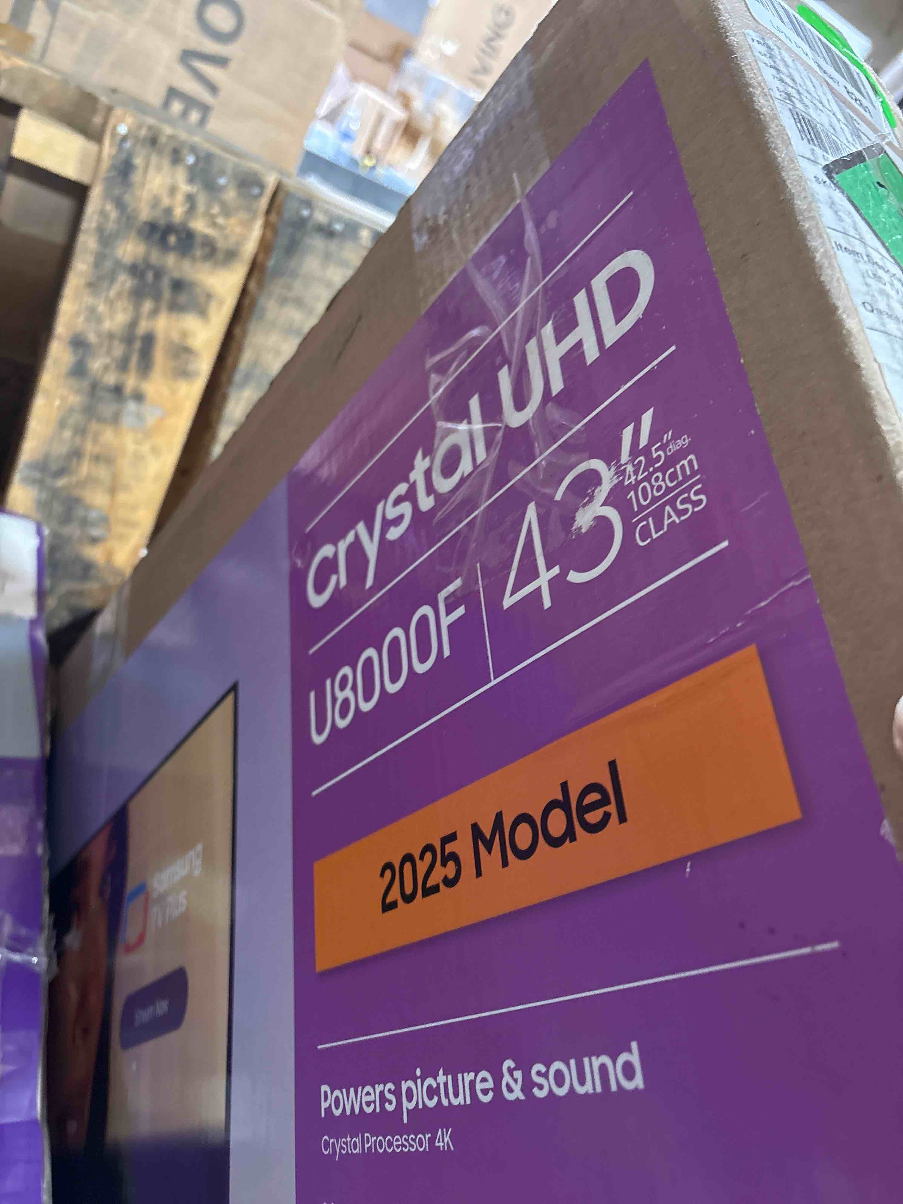 Condition photo showing As Is for Samsung 43-Inch Class Crystal UHD U8000F 4K Smart TV (2025 Model) Endless Free Content, Crystal Processor 4K, MetalStream Design, Knox Security, Alexa Built-in 43-Inch TV Only