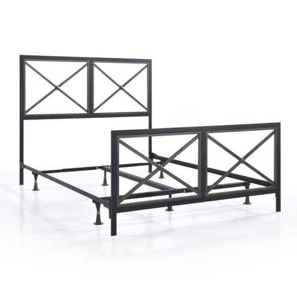 Fashion Bed Group Mason Complete Queen Bed w/ Frame in Textured Black/ Gray Bronze B13105