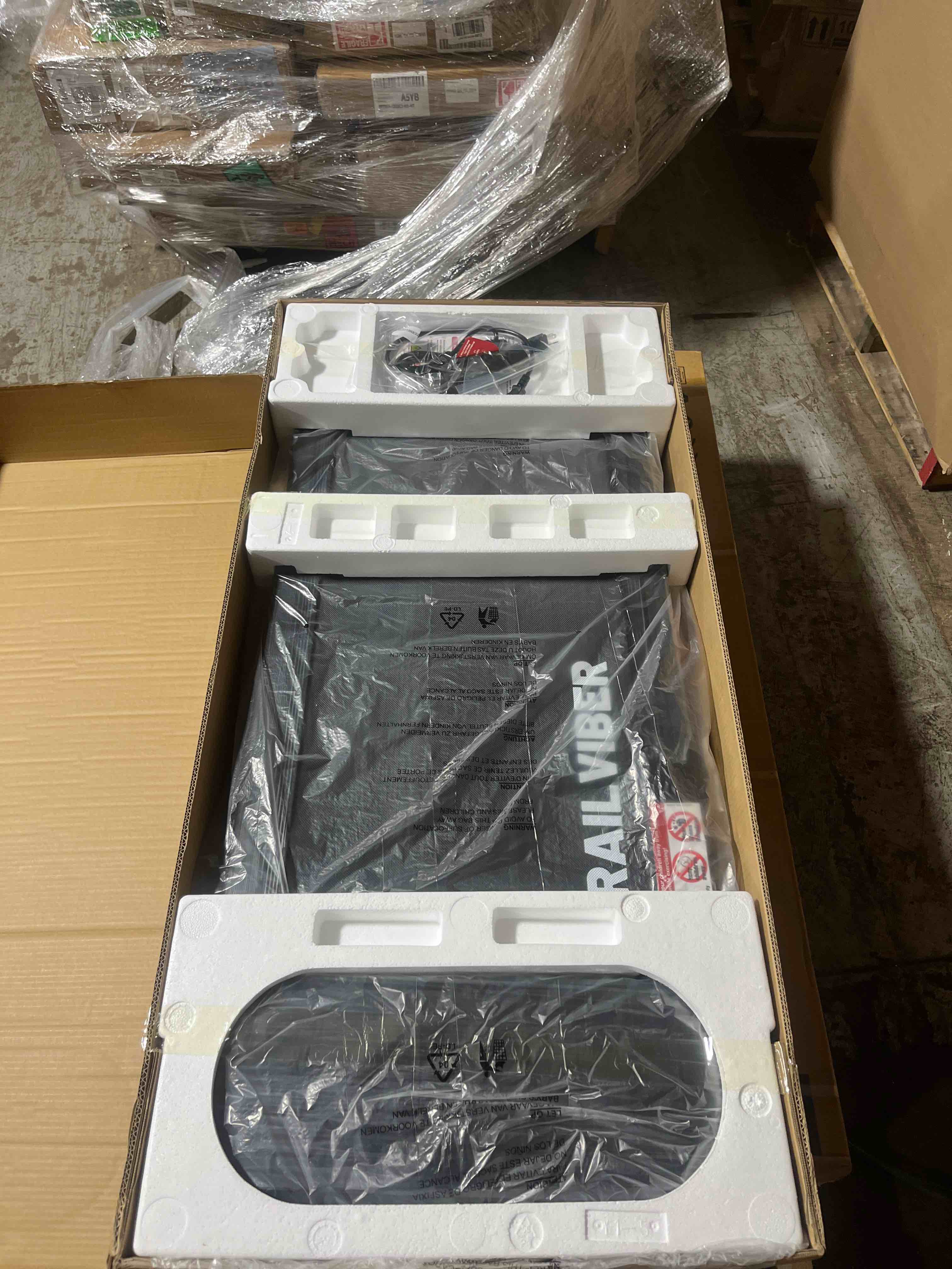 Condition photo showing New/Like New for Walking Pad Treadmill with 12% 9-Level Auto Incline, 450 lbs Capacity RGB LED Screen, Bluetooth Speaker Under Desk Treadmill, Compact Treadmills for Home Hiking Carbon Black