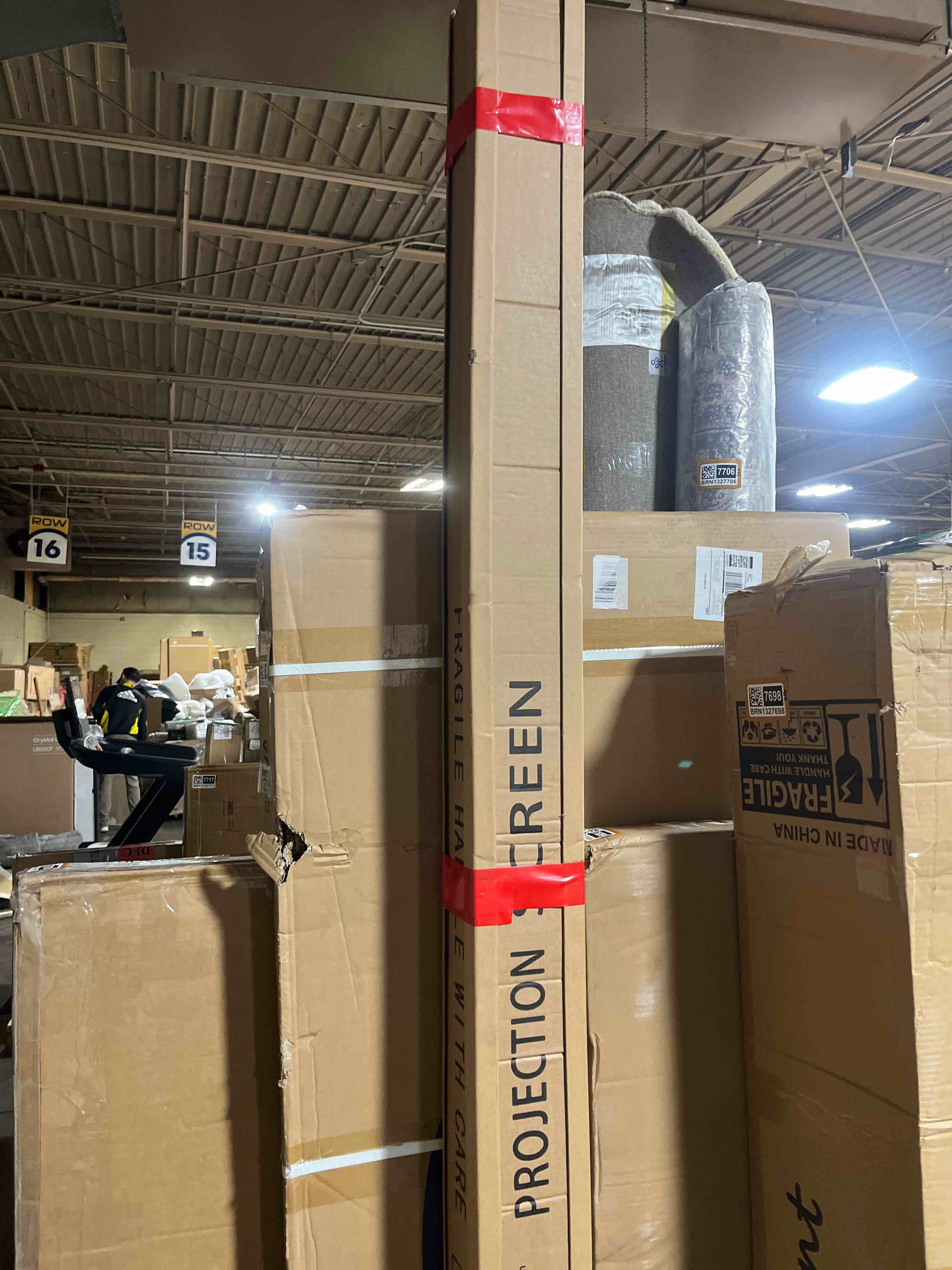 Condition photo showing Good Condition for Tensioned Motorized Electric Drop Down 4K/8K Projection Screen, 100" Diagonal 16:9 Matte White with White Aluminum Case Silver Ticket Products P169100