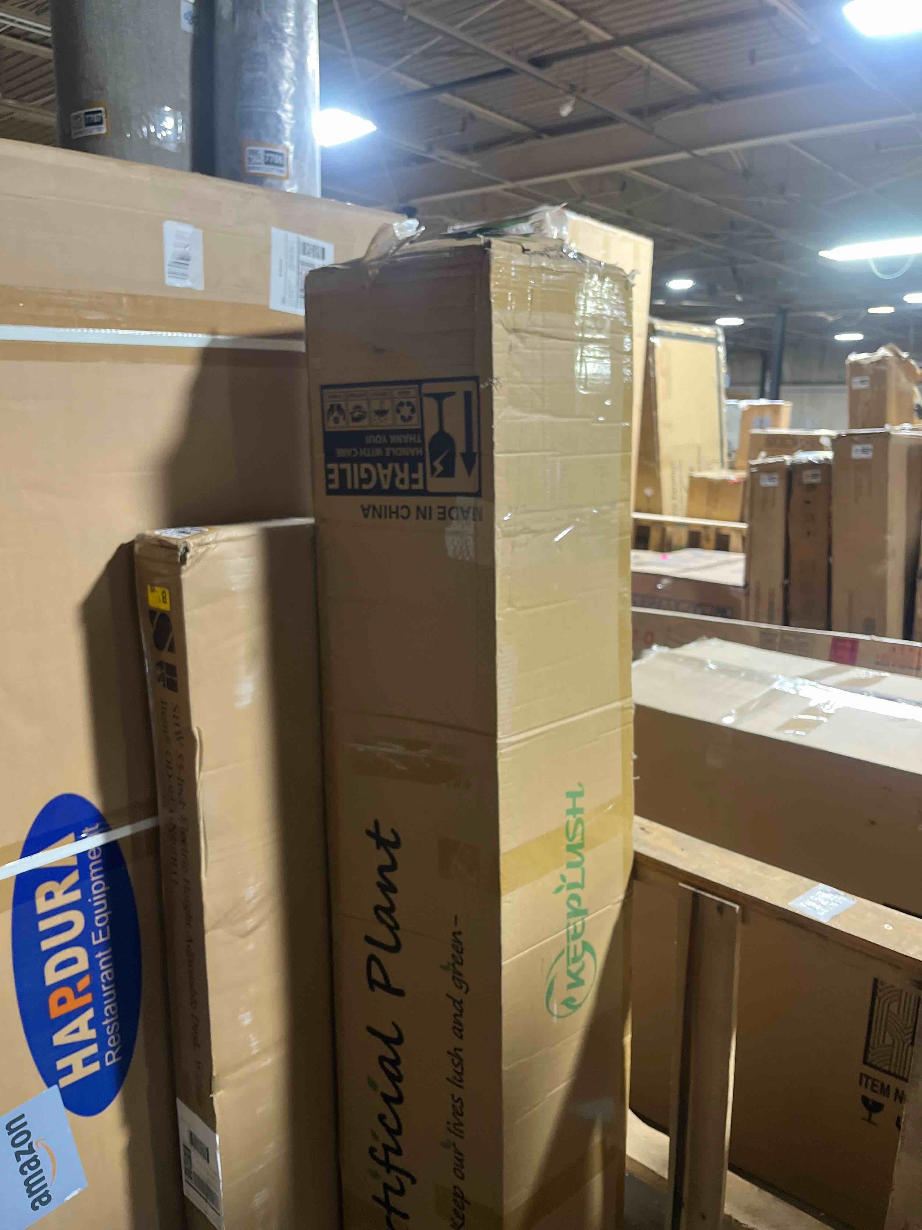 Condition photo showing Good Condition for 8.5ft Tall Artificial Phoenix Palm Tree for Outdoors Indoor Decor, Large Faux Coconut Silk Palm Tree Tropical Fake Tree Perfect for Outside Patio Poolside Porch Home Office Decor (Set of 2) Phoenix Palm (2 Pack) 8.5ft