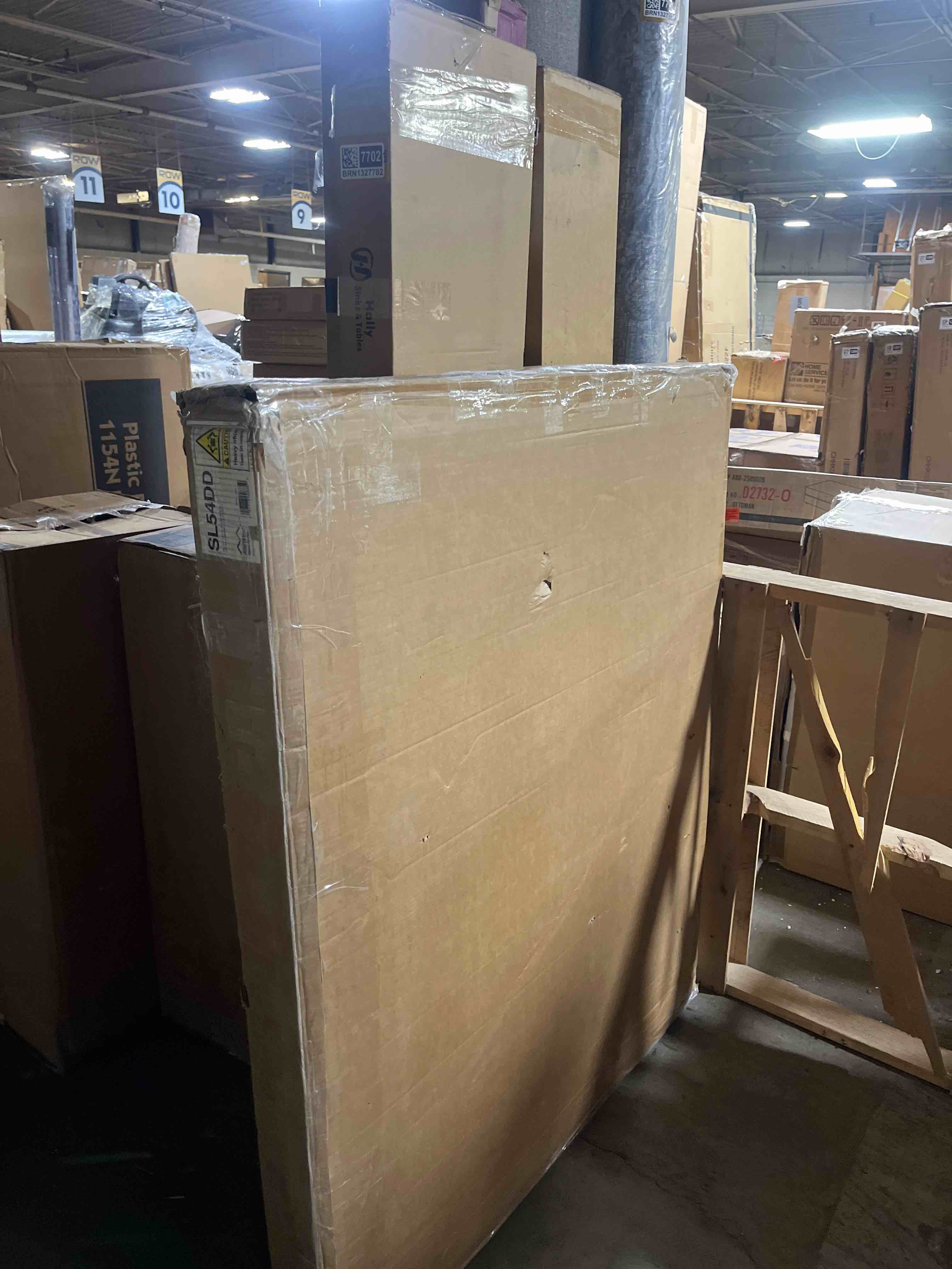 Condition photo showing New/Like New for Midwest Homes for Pets Ginormous Double Door 54-Inch Dog Crate for XXL Dogs Breeds; Great Dane, Mastiff, St. Bernard, Drop Pin Assembly Requires Two People; Divider Panel Not Included; Black: SL54DD