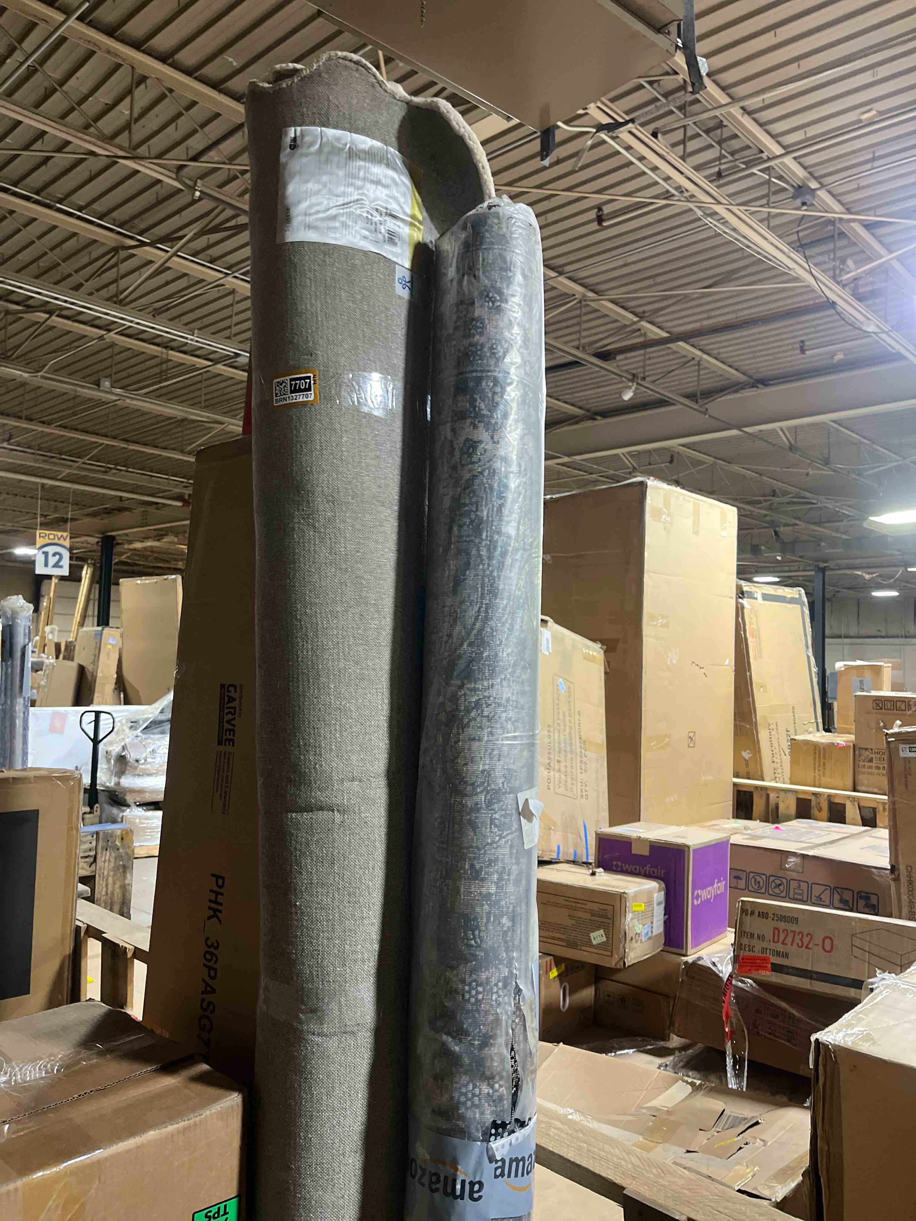 Condition photo showing New/Like New for Loloi Layla Collection LAY-06 Taupe/Stone 7'-6" x 9'-6" .13" Thick Area Rug, Soft, Durable, Vintage Inspired, Distressed, Low Pile, Non-Shedding, Easy Clean, Printed, Living Room Rug