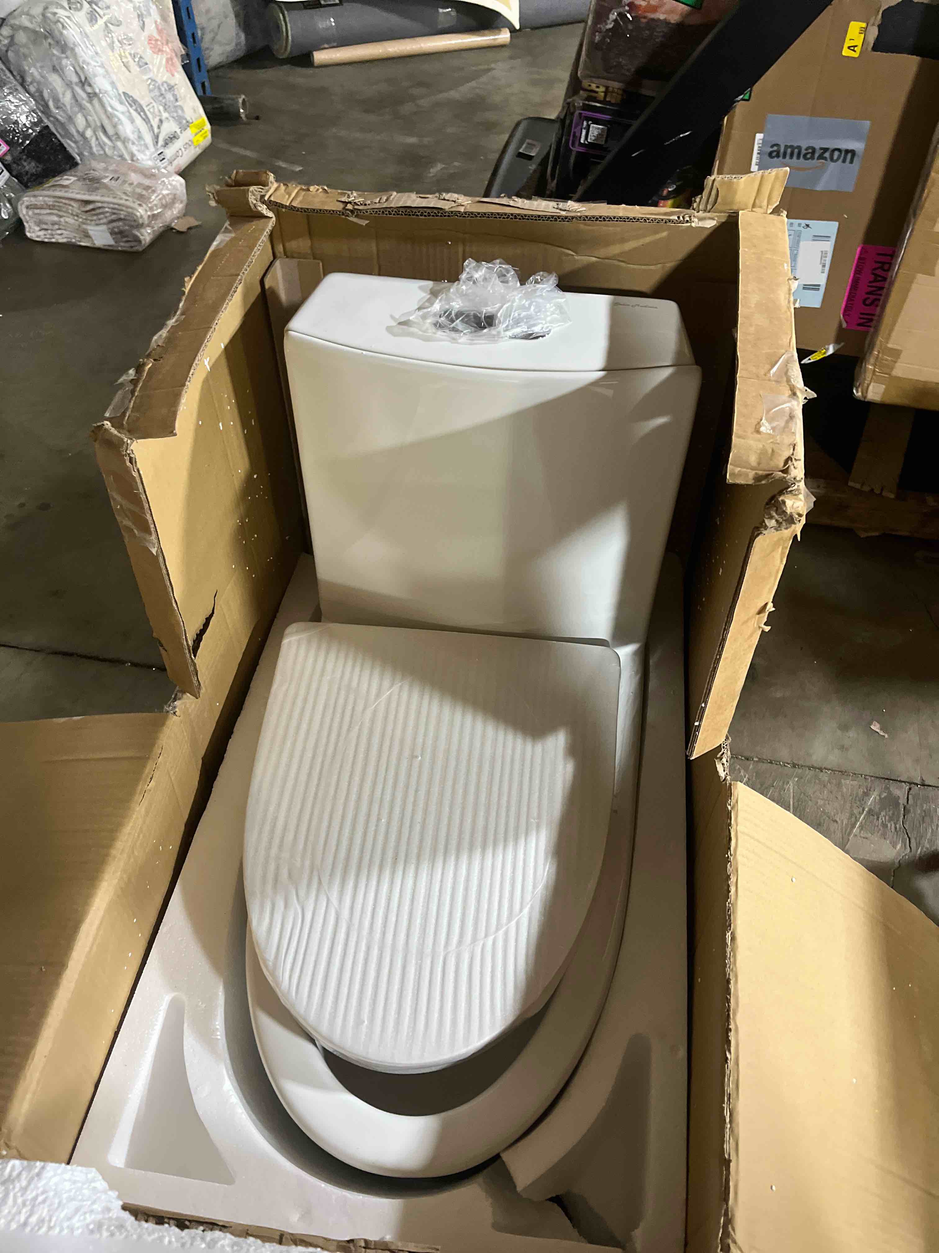 Condition photo showing New/Like New for Swiss Madison SM-1T254 St. Tropez One Piece Toilet Dual Tornado Flush 0.8/1.28 GPF with Soft Closing Seat, Comfort Height
