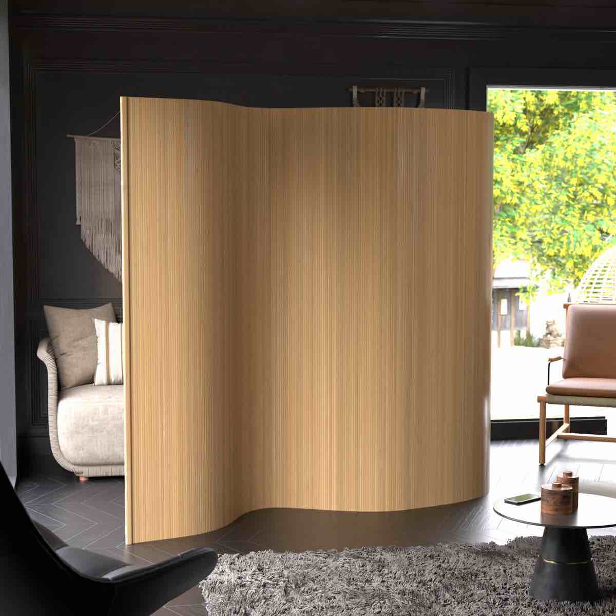 Siena Rolling Bamboo Room Divider By Bayou Breeze