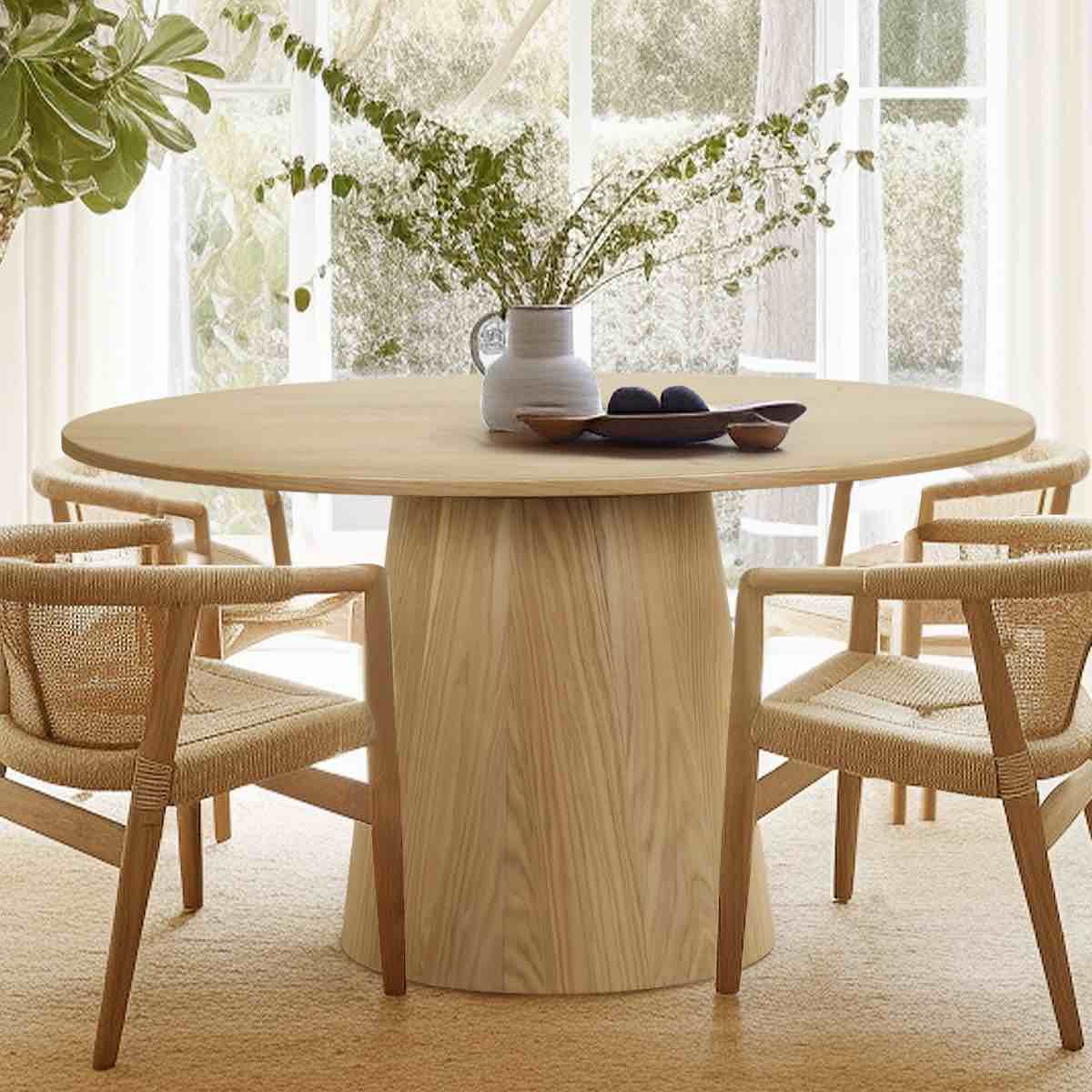 Adelyn 52" Solid Oak Round Pedestal Dining Table Top By Kelly Clarkson Home (table top only)