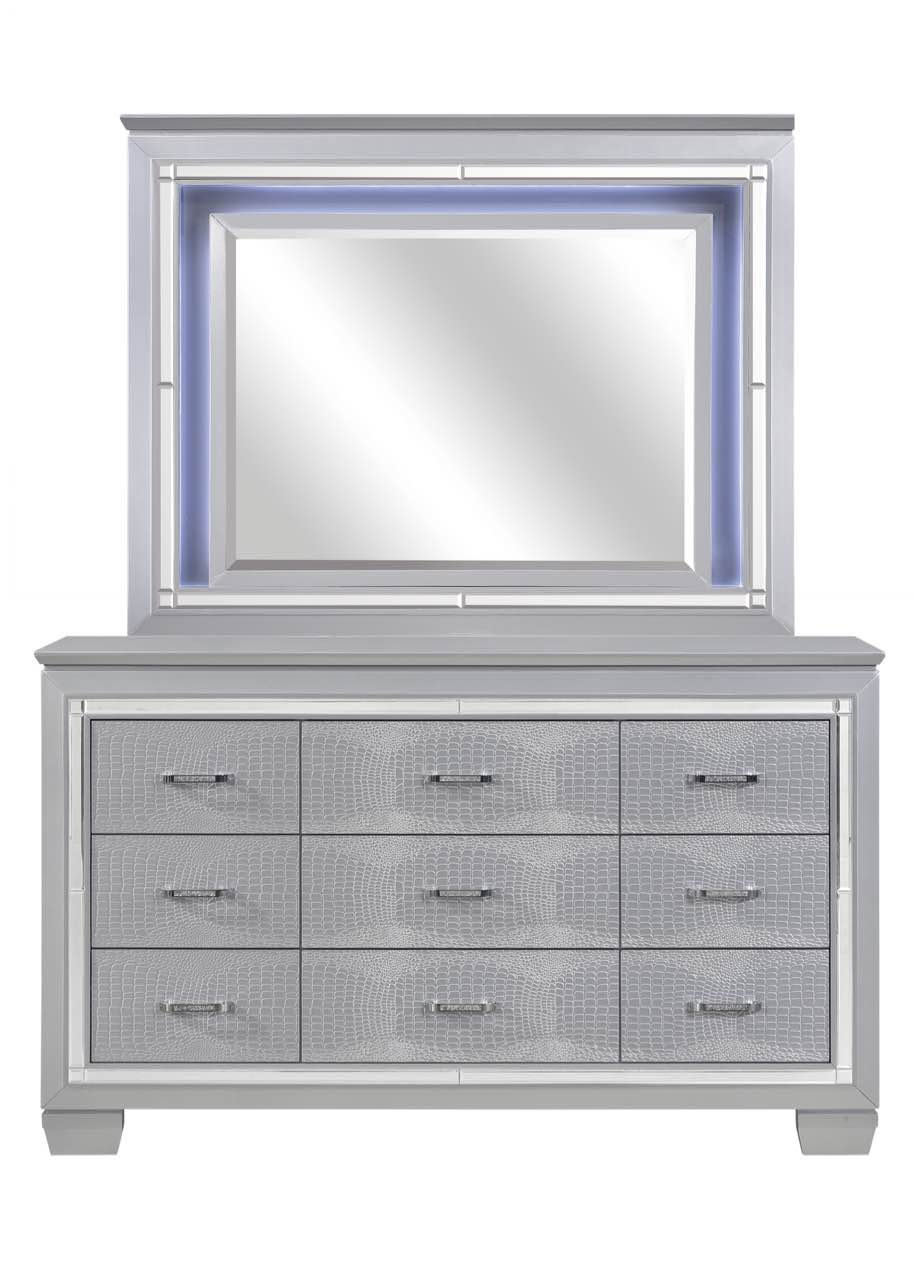 Condition photo showing New/Like New for Allura Silver Mirror Allura Collection  by Homelegance