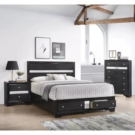 Galaxy Home Furnishings Traditional Matrix Queen Storage Bed (Storage shelves only)