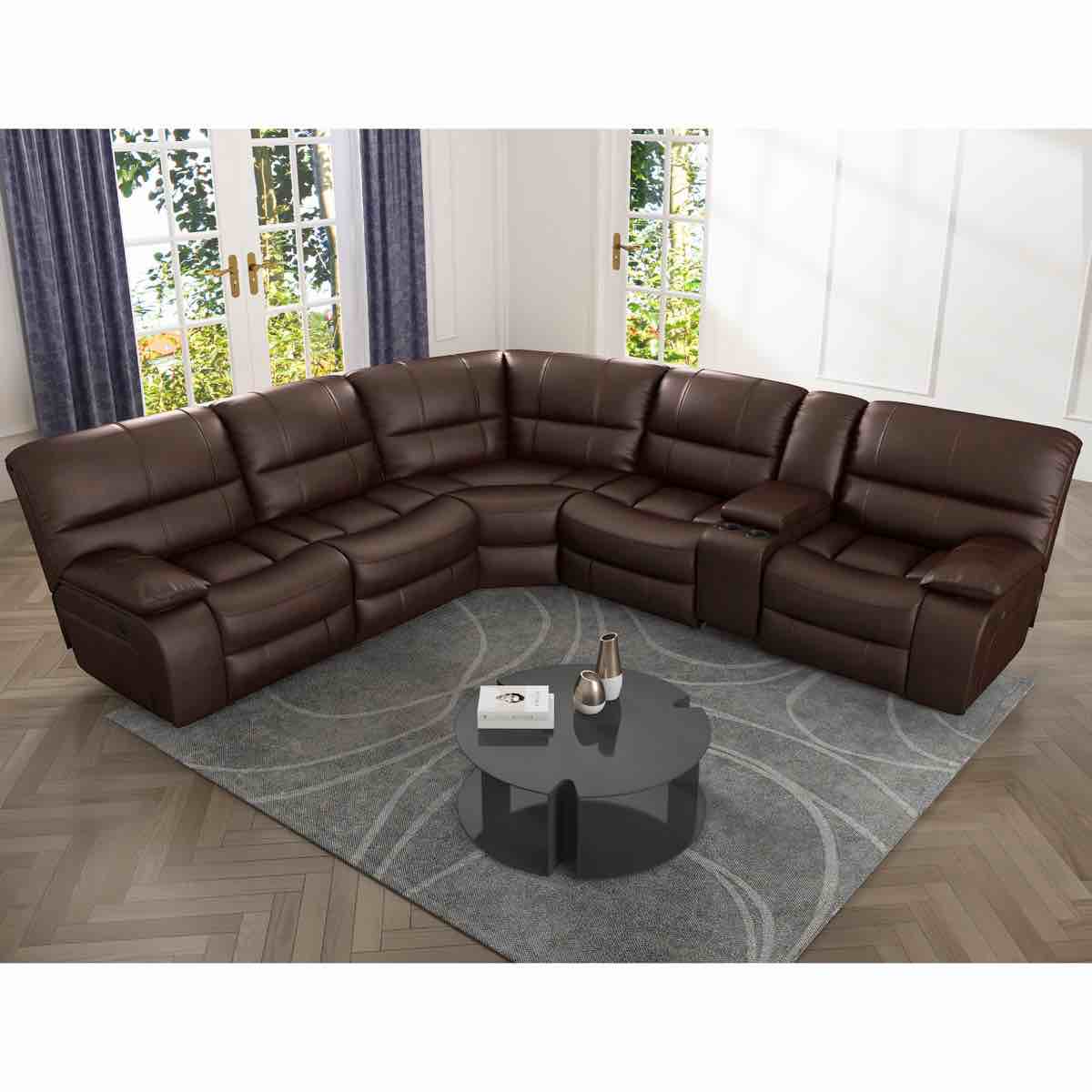 Culbreth 6 - Piece Modern Fancy Vegan Leather Power Reclining Sectional with Wide Back and Console By Latitude Run® (corner section only)